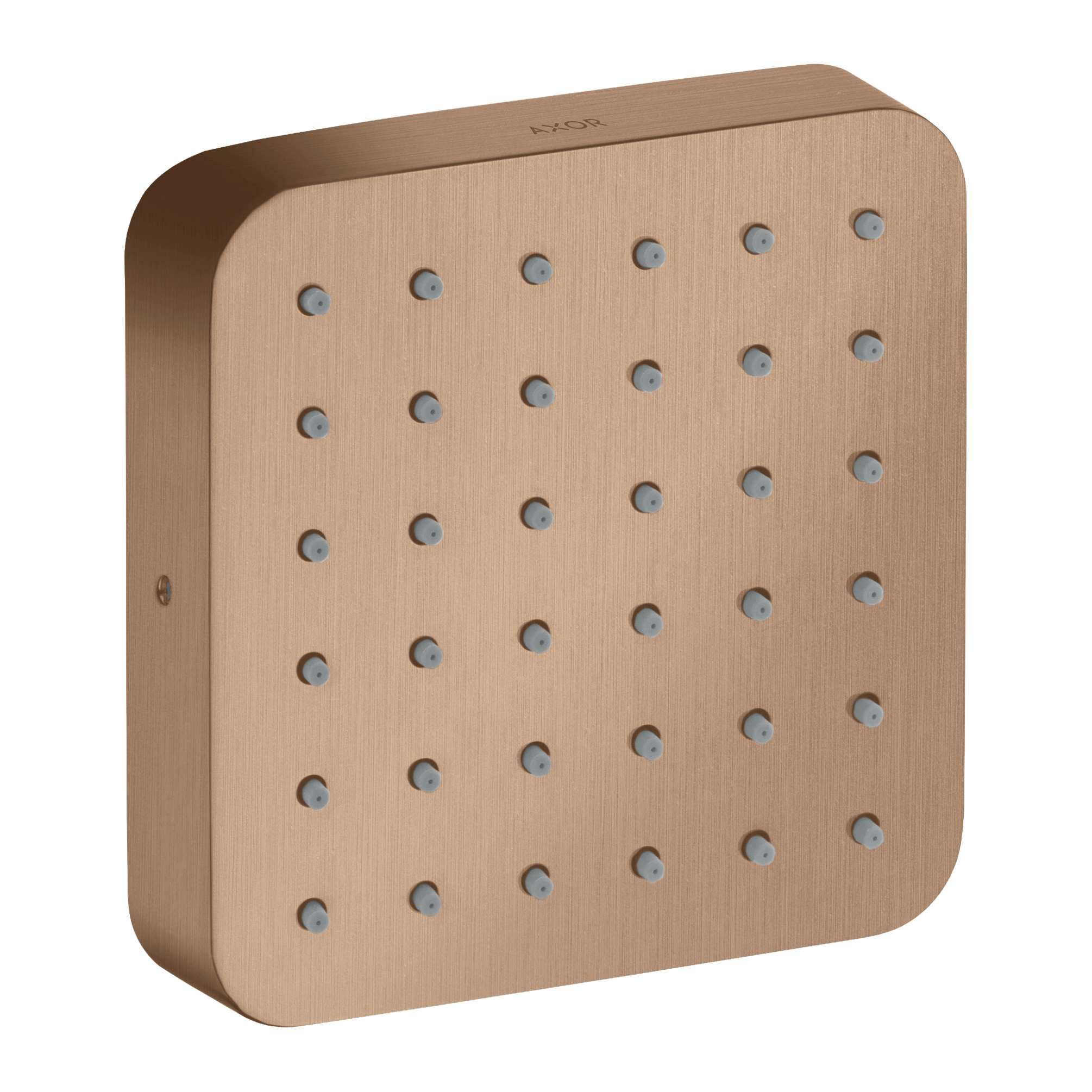 AXOR Citterio E Concealed Side Shower Module 120/120 Softsquare from Brandt in Brushed Red Gold finish