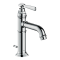 AXOR Montreux Single Lever Handle Basin Mixer Faucet 100 with Pop-Up Waste Set from Brandt in Chrome finish
