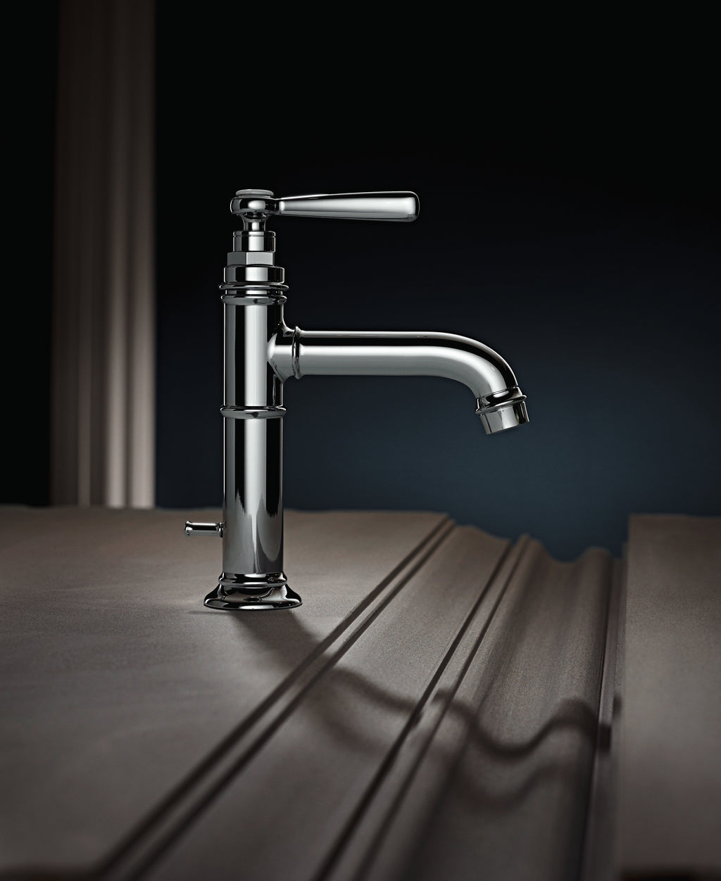 AXOR Montreux Single Lever Handle Basin Mixer Faucet 100 with Pop-Up Waste Set from Brandt in Chrome finish