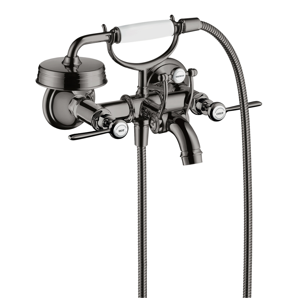 AXOR Montreux 2-Handle Bath & Shower Mixer Faucet with Lever Handles 170 cc from Brandt in Polished Black Chrome finish