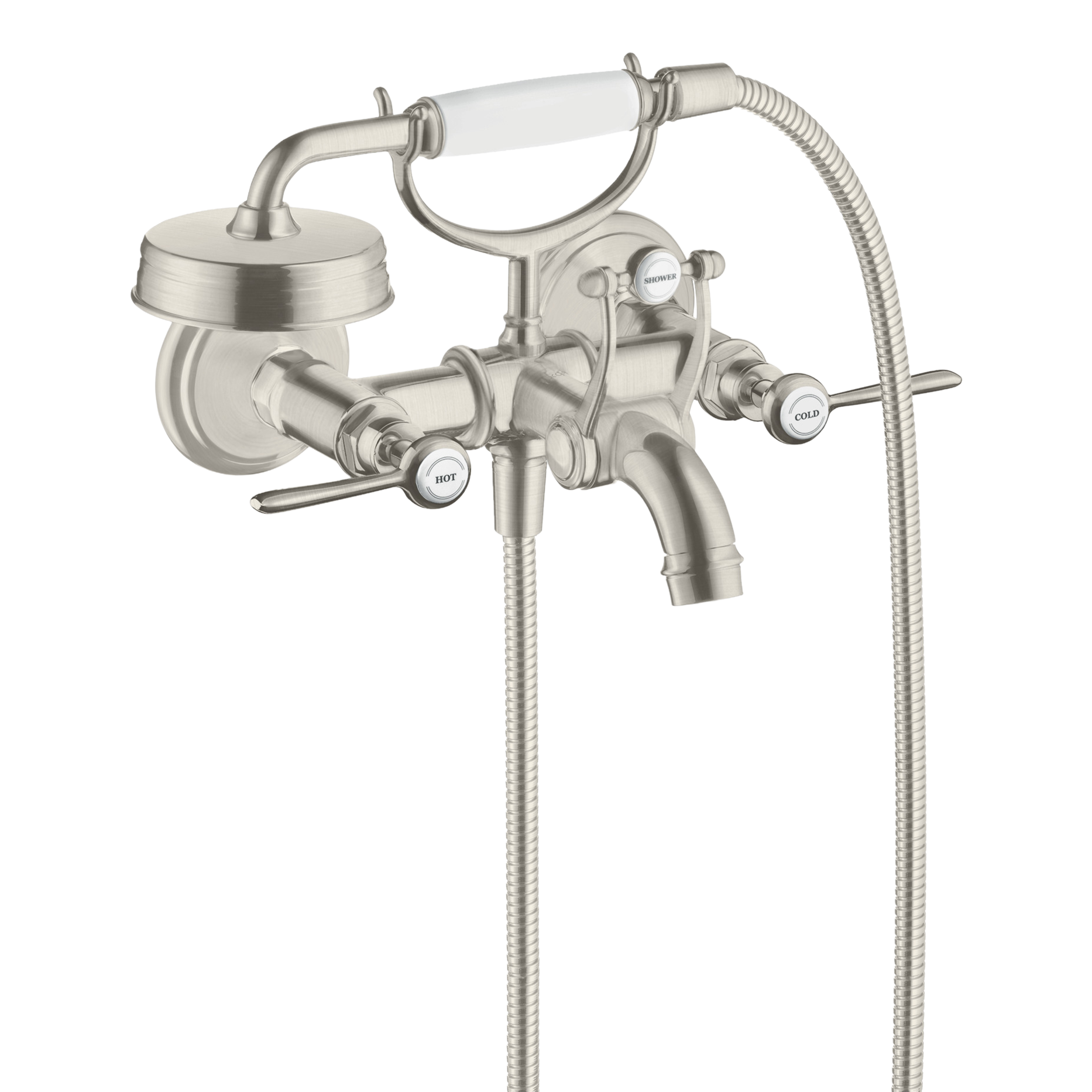 AXOR Montreux 2-Handle Bath & Shower Mixer Faucet with Lever Handles 170 cc from Brandt in Stainless Steel Optic finish