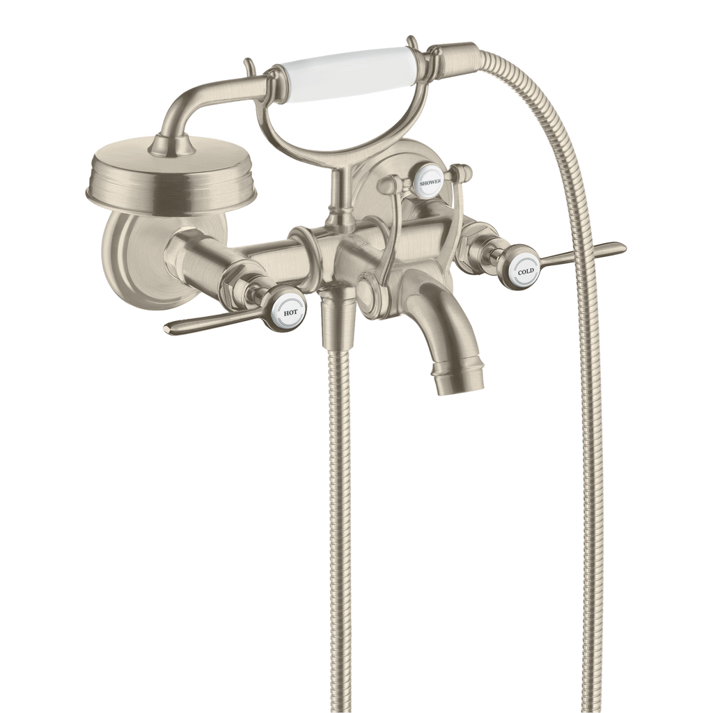 AXOR Montreux 2-Handle Bath & Shower Mixer Faucet with Lever Handles 170 cc from Brandt in Brushed Nickel finish