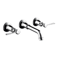 AXOR Montreux 3-Hole Concealed Basin Mixer Faucet with 165–225 mm Spout and Lever Handles from Brandt in Chrome finish