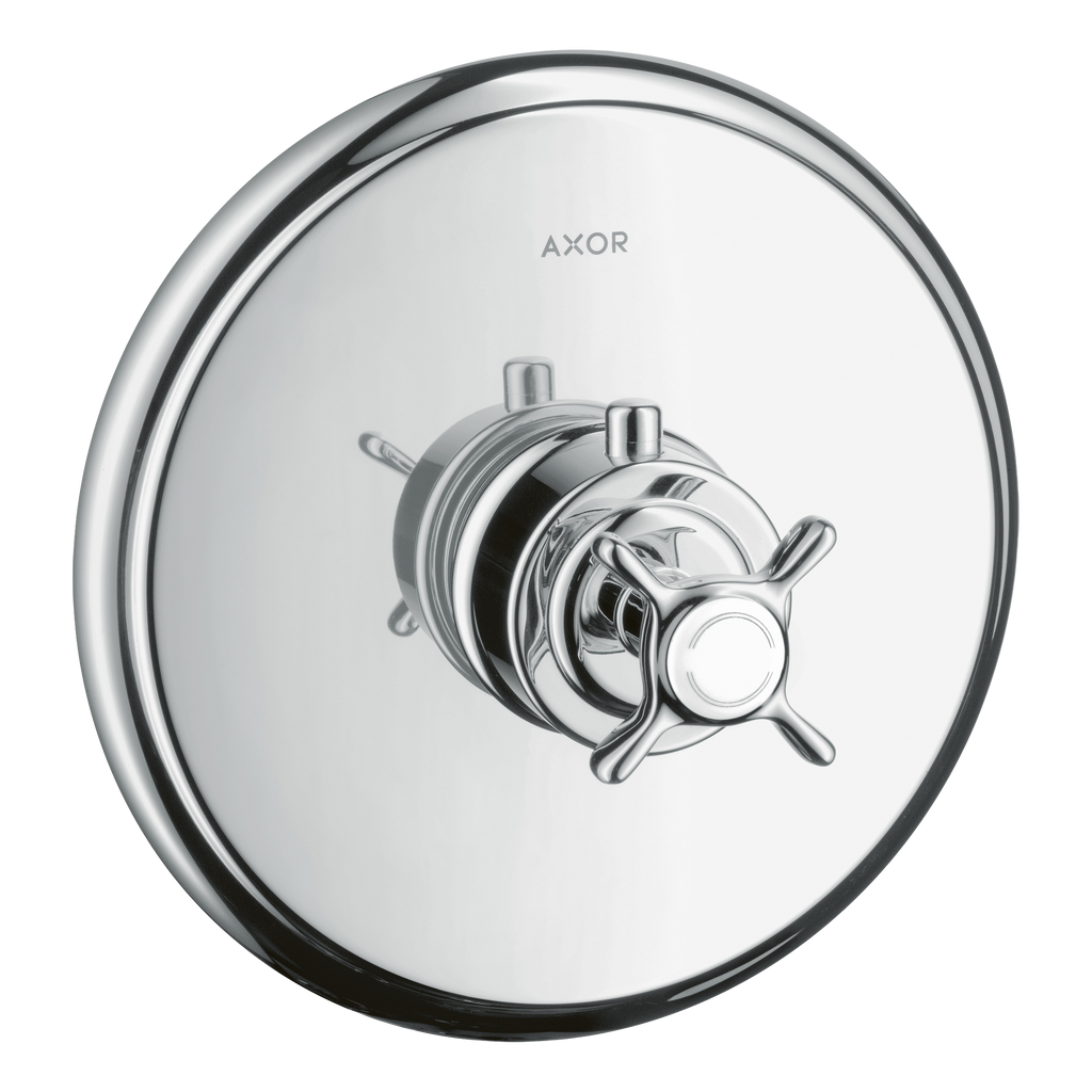 AXOR Montreux Concealed Shower Thermostat with Cross Handle from Brandt in Chrome finish