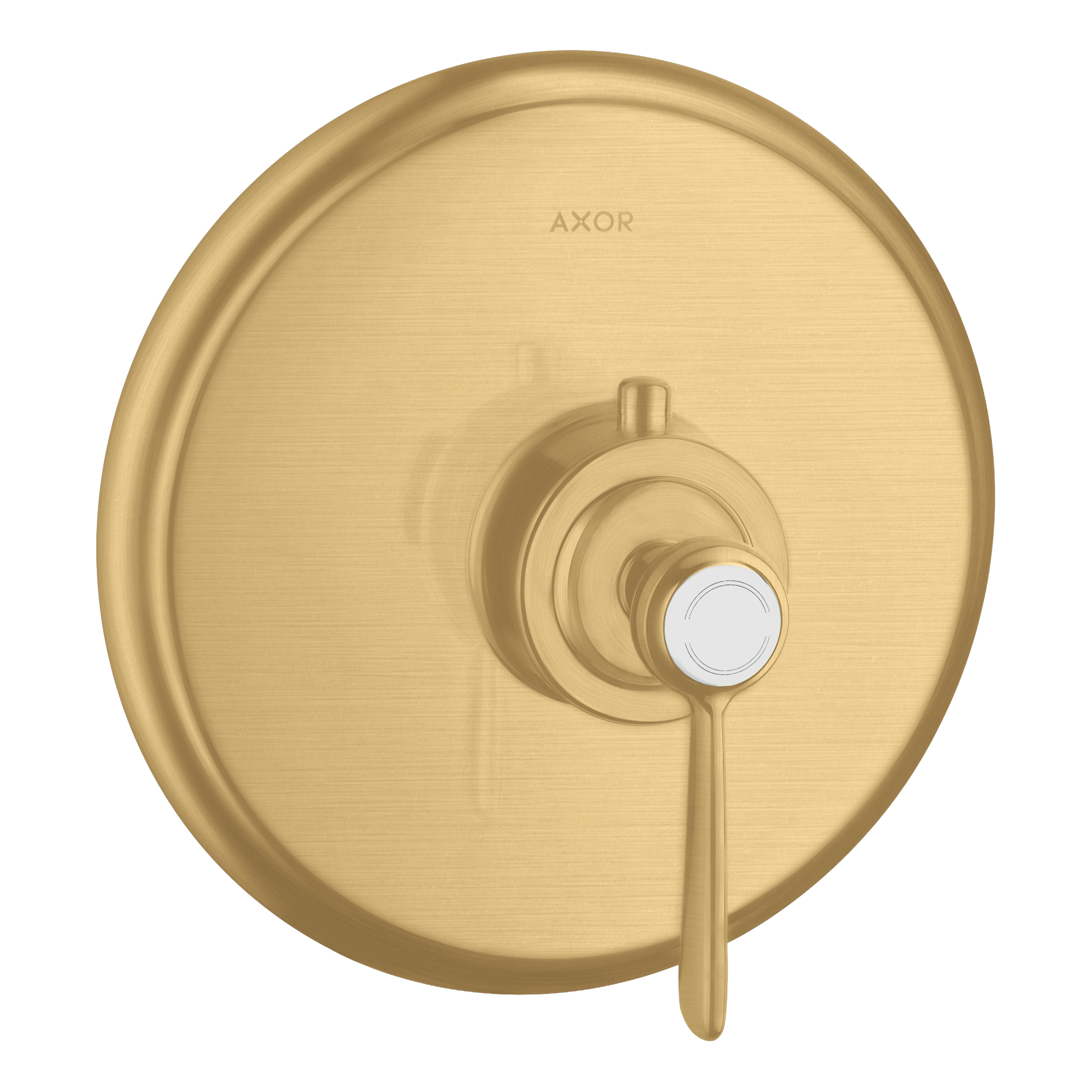 AXOR Montreux Concealed Shower Thermostat with Lever Handle from Brandt in Brushed Gold Optic finish