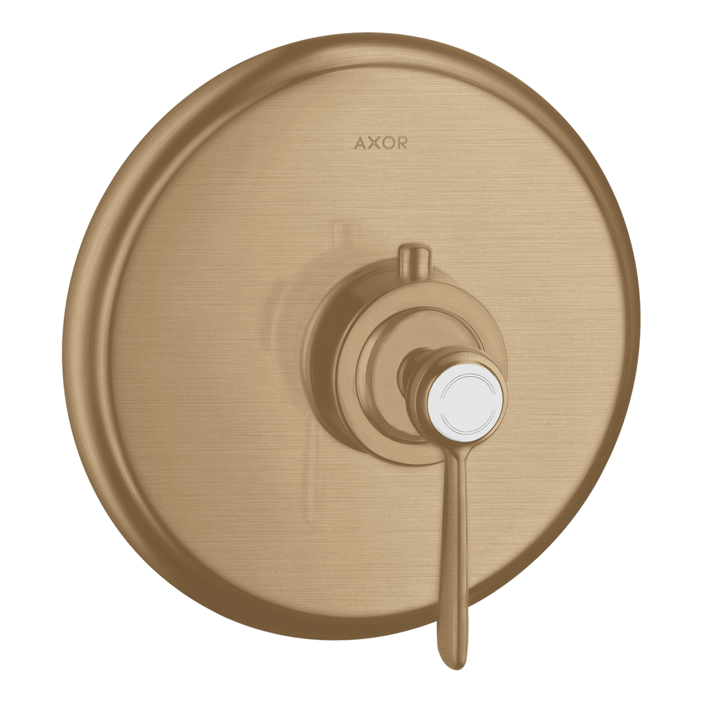 AXOR Montreux Concealed Highflow Shower Thermostat with Lever Handle from Brandt in Brushed Bronze finish