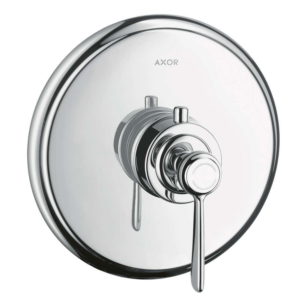 AXOR Montreux Concealed Highflow Shower Thermostat with Lever Handle from Brandt in Stainless Steel Optic finish
