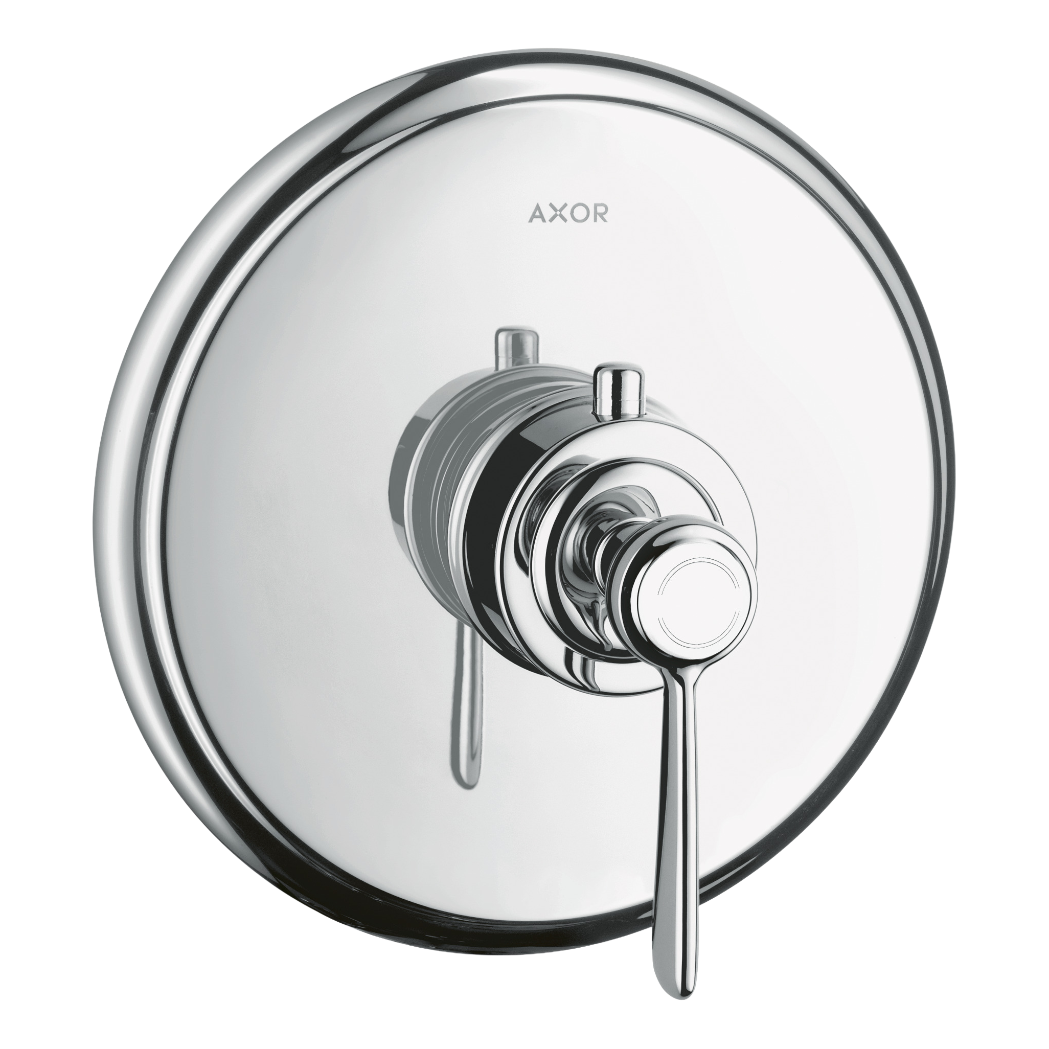 AXOR Montreux Concealed Highflow Shower Thermostat with Lever Handle from Brandt in Stainless Steel Optic finish