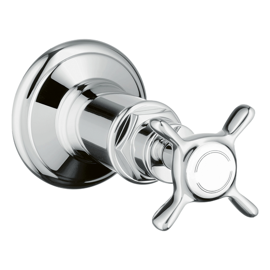 AXOR Montreux Concealed Shut Off Valve with Cross Handle from Brandt in Chrome finish