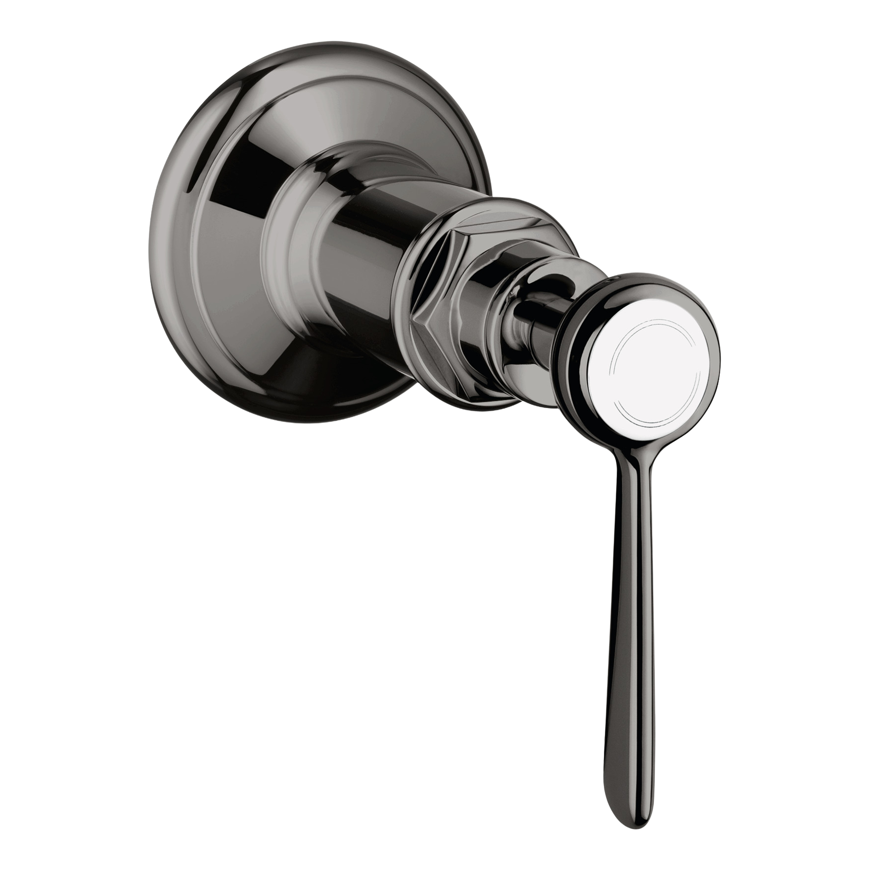 AXOR Montreux Concealed Shut Off Valve with Lever Handle from Brandt in Polished Black Chrome finish
