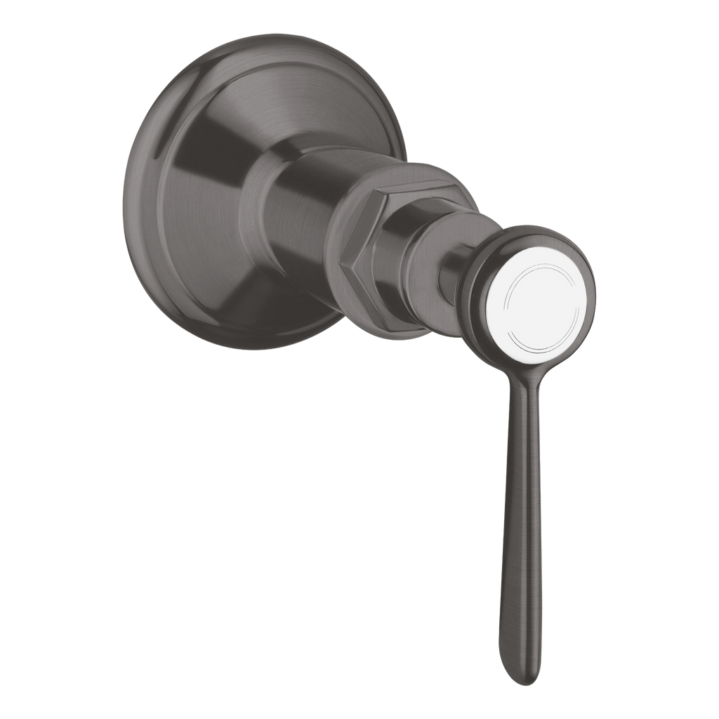 AXOR Montreux Concealed Shut Off Valve with Lever Handle from Brandt in Brushed Black Chrome finish
