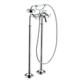 AXOR Montreux 2-Handle Floorstanding Bath & Shower Mixer Faucet with Cross Handles from Brandt in Chrome finish