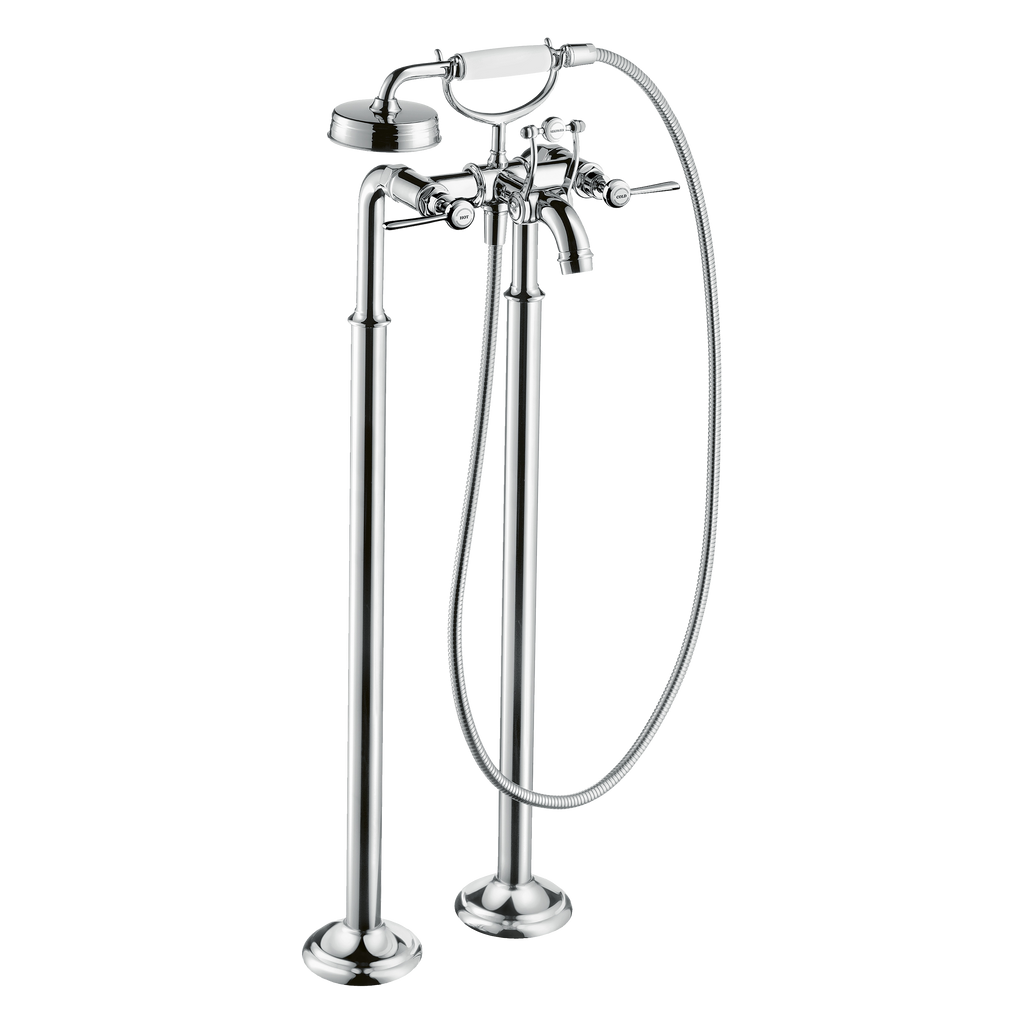 AXOR Montreux 2-Handle Floorstanding Bath & Shower Mixer Faucet with Lever Handles from Brandt in Chrome finish