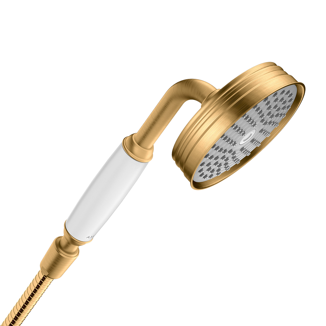 AXOR Montreux Hand Shower 100 1jet from Brandt in Brushed Brass finish