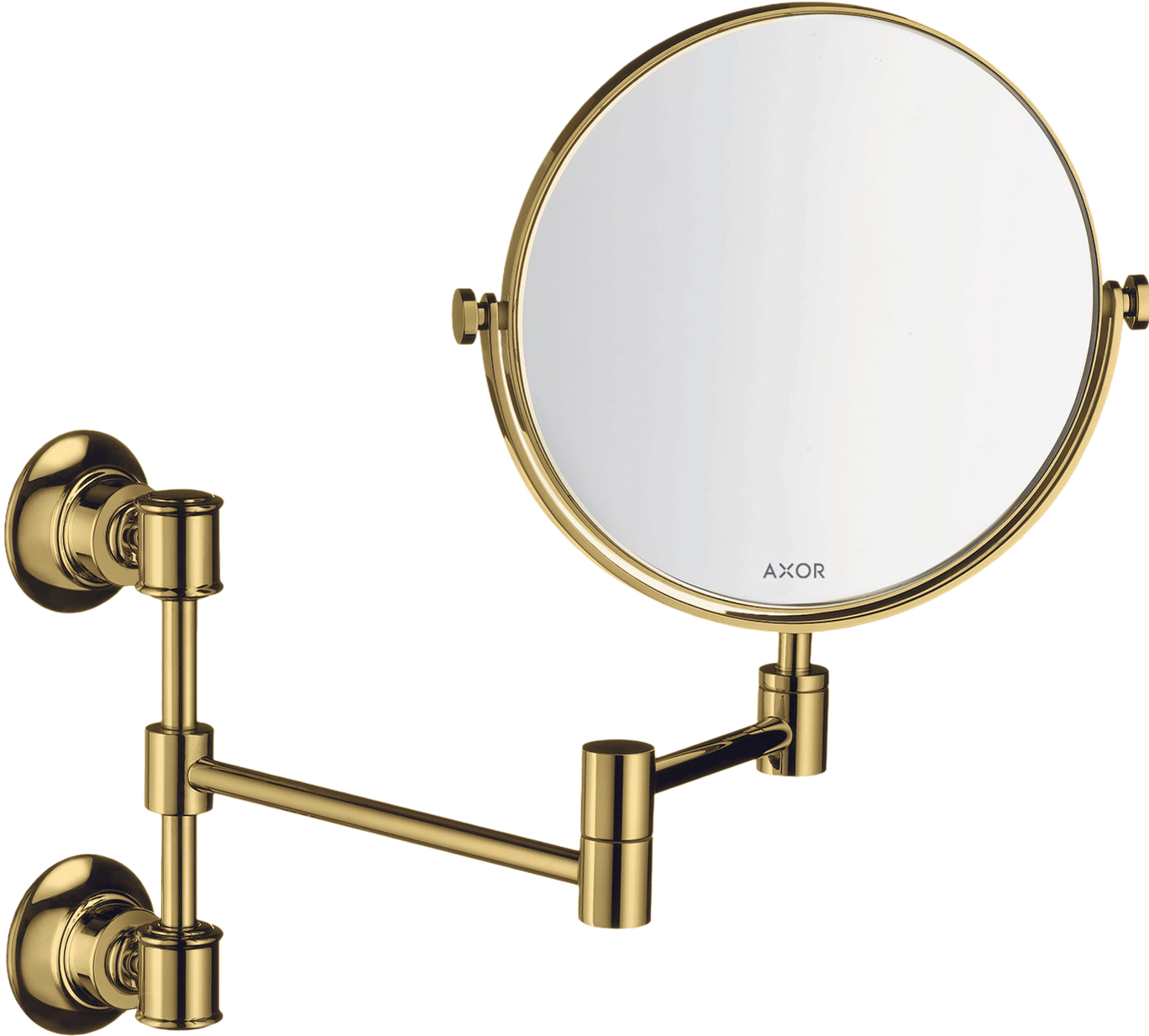 AXOR Montreux Makeup Mirror from Brandt in Polished Gold Optic finish