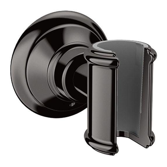 AXOR Montreux Classic Shower Holder from Brandt in Polished Black Chrome finish