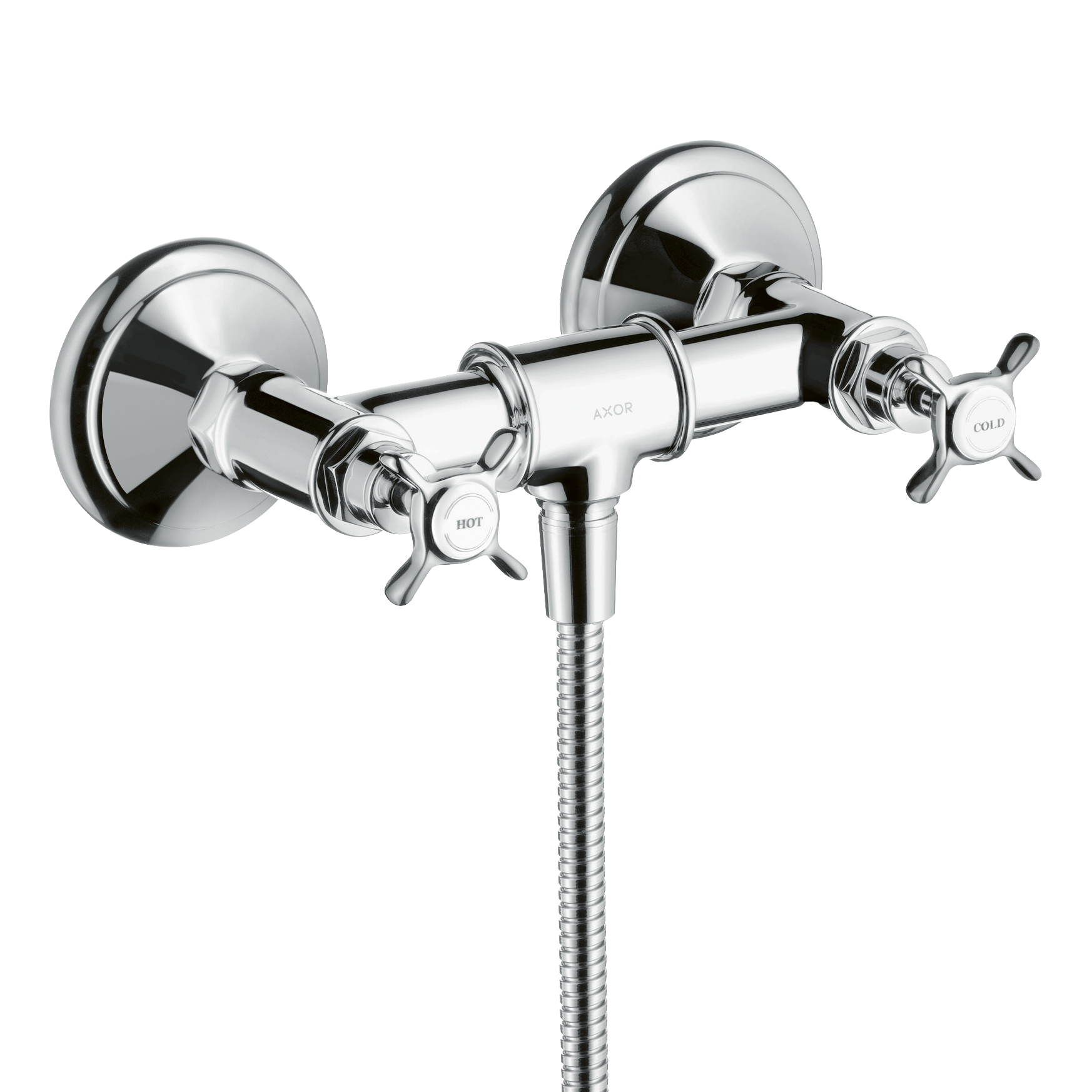 AXOR Montreux 2-Handle Shower Mixer Faucet with Cross Handles 170 cc from Brandt in Chrome finish
