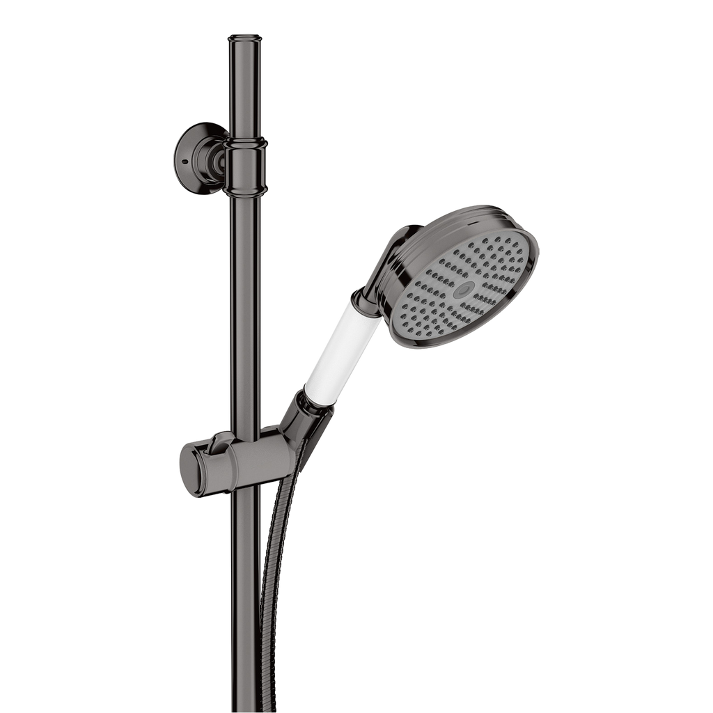 AXOR Montreux Shower Set 90 cm with Hand Shower 100 1jet from Brandt in Polished Black Chrome finish