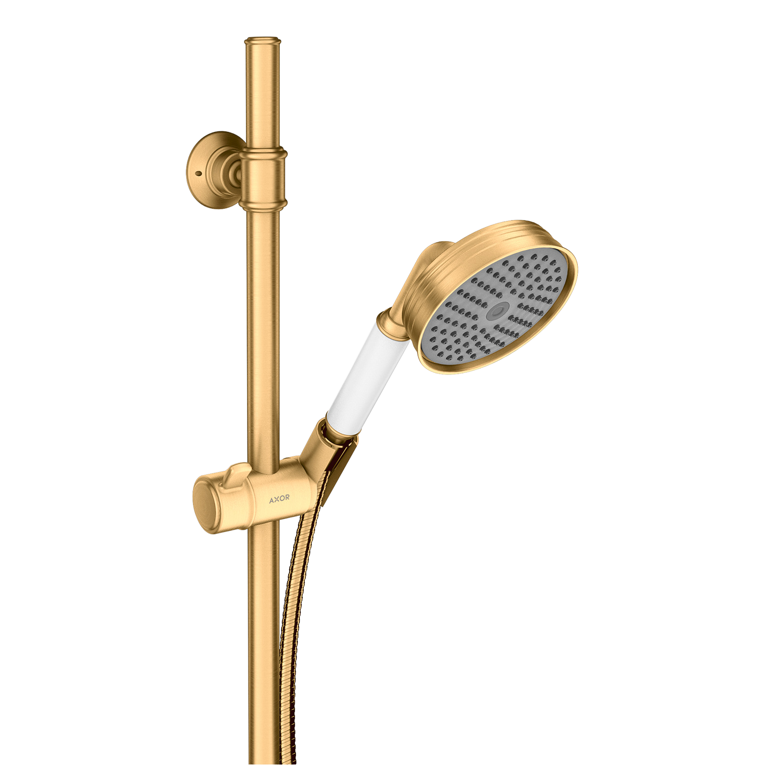 AXOR Montreux Shower Set 90 cm with Hand Shower 100 1jet from Brandt in Brushed Brass finish