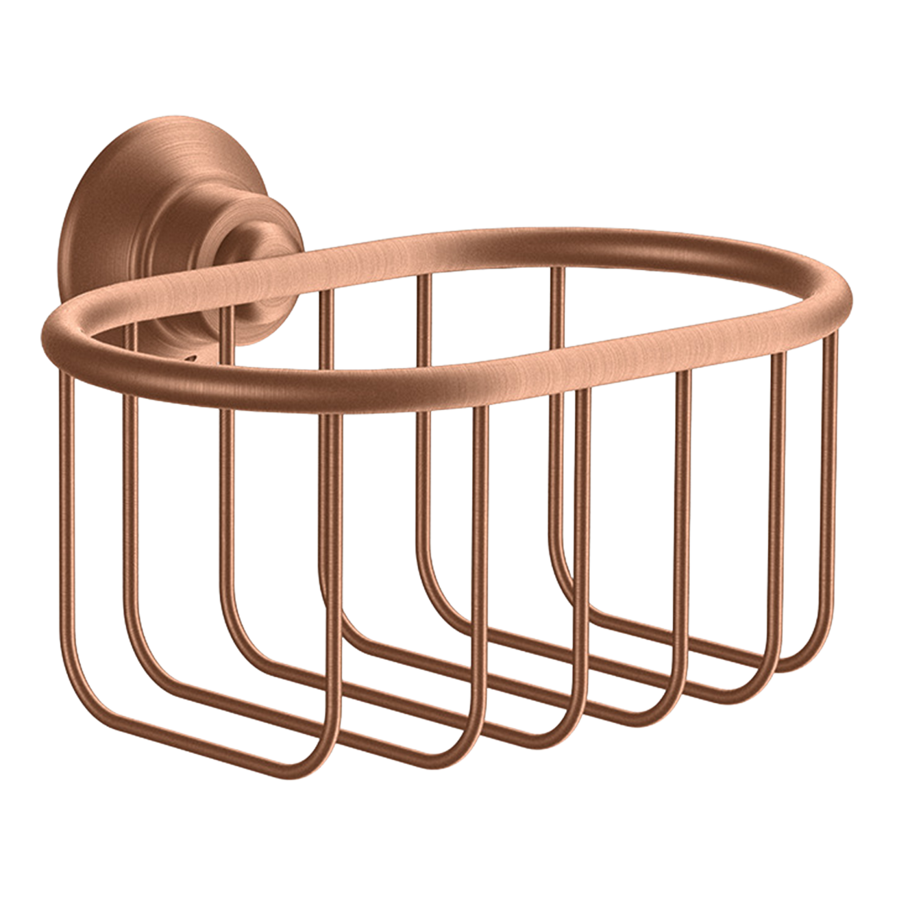 AXOR Montreux Soap Basket 160/101 from Brandt in Brushed Red Gold finish