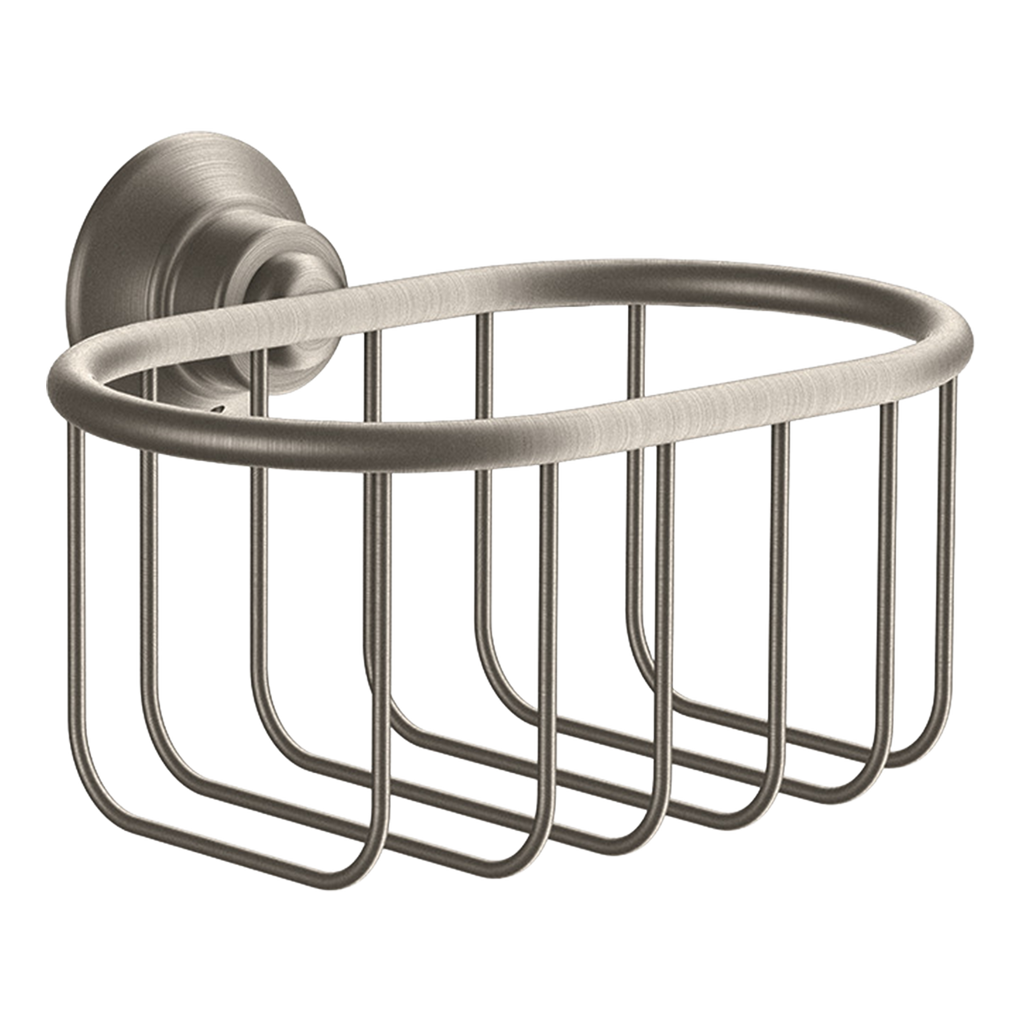 AXOR Montreux Soap Basket 160/101 from Brandt in Stainless Steel Optic finish