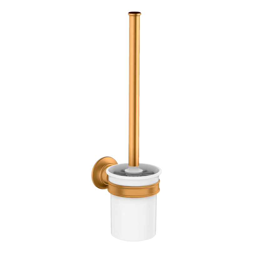 AXOR Montreux Wall-Mounted Toilet Brush from Brandt in Brushed Gold Optic finish