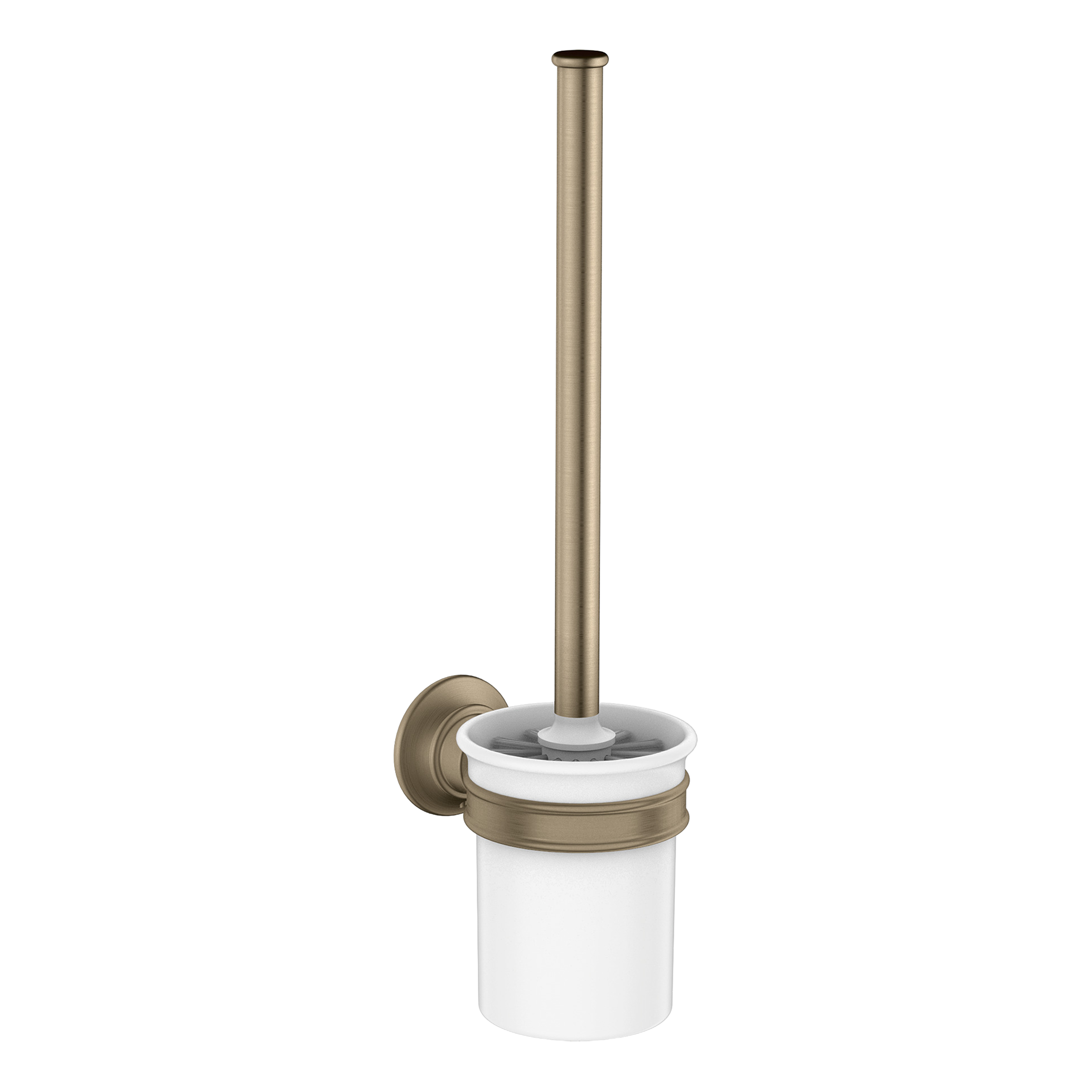 AXOR Montreux Wall-Mounted Toilet Brush from Brandt in Brushed Nickel finish