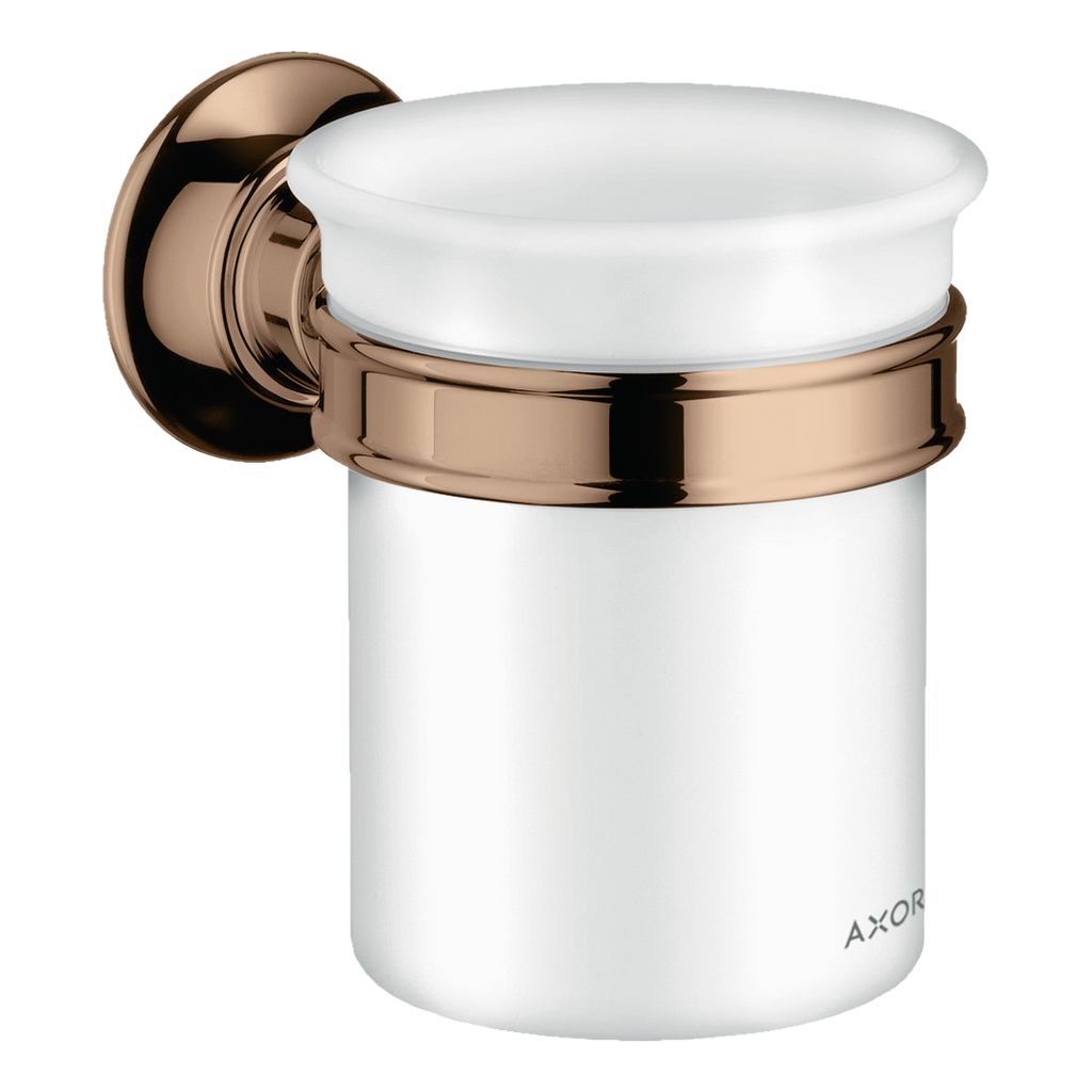 AXOR Montreux Toothbrush Tumbler from Brandt in Polished Red Gold finish