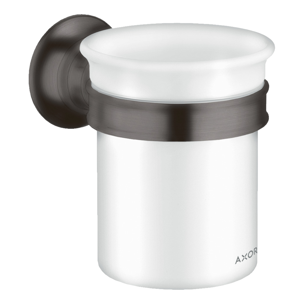 AXOR Montreux Toothbrush Tumbler from Brandt in Brushed Black Chrome finish
