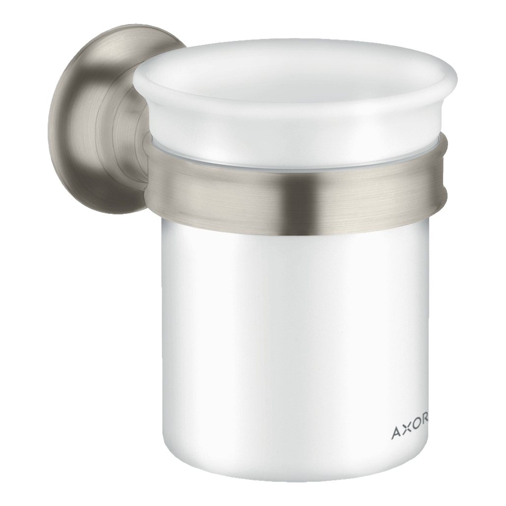 AXOR Montreux Toothbrush Tumbler from Brandt in Stainless Steel Optic finish