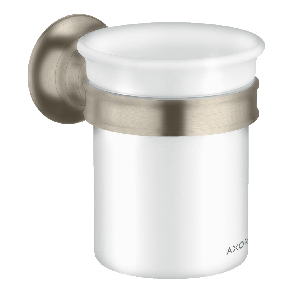 AXOR Montreux Toothbrush Tumbler from Brandt in Brushed Nickel finish