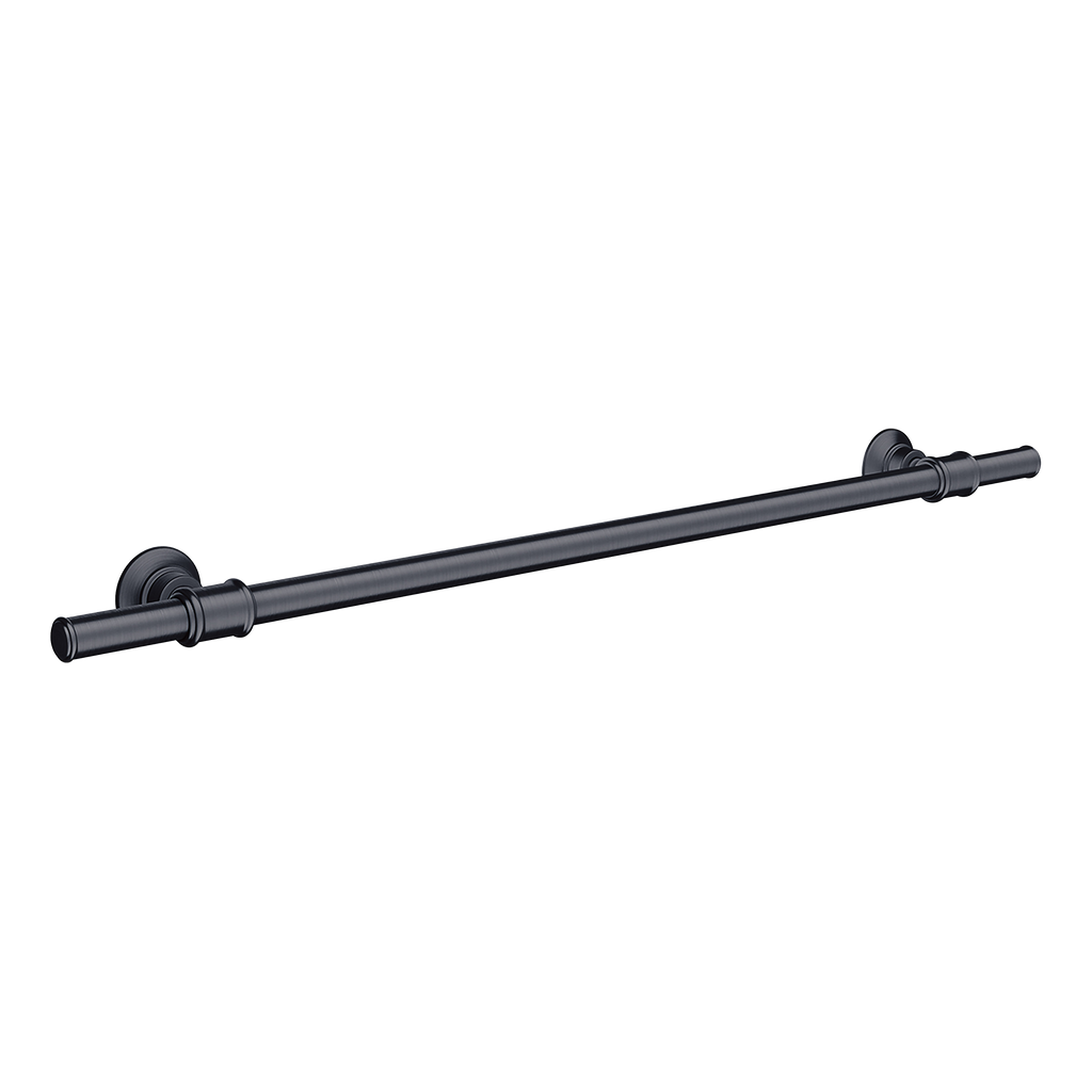 AXOR Montreux Bath Towel Rail 600/783 mm from Brandt in Brushed Black Chrome finish