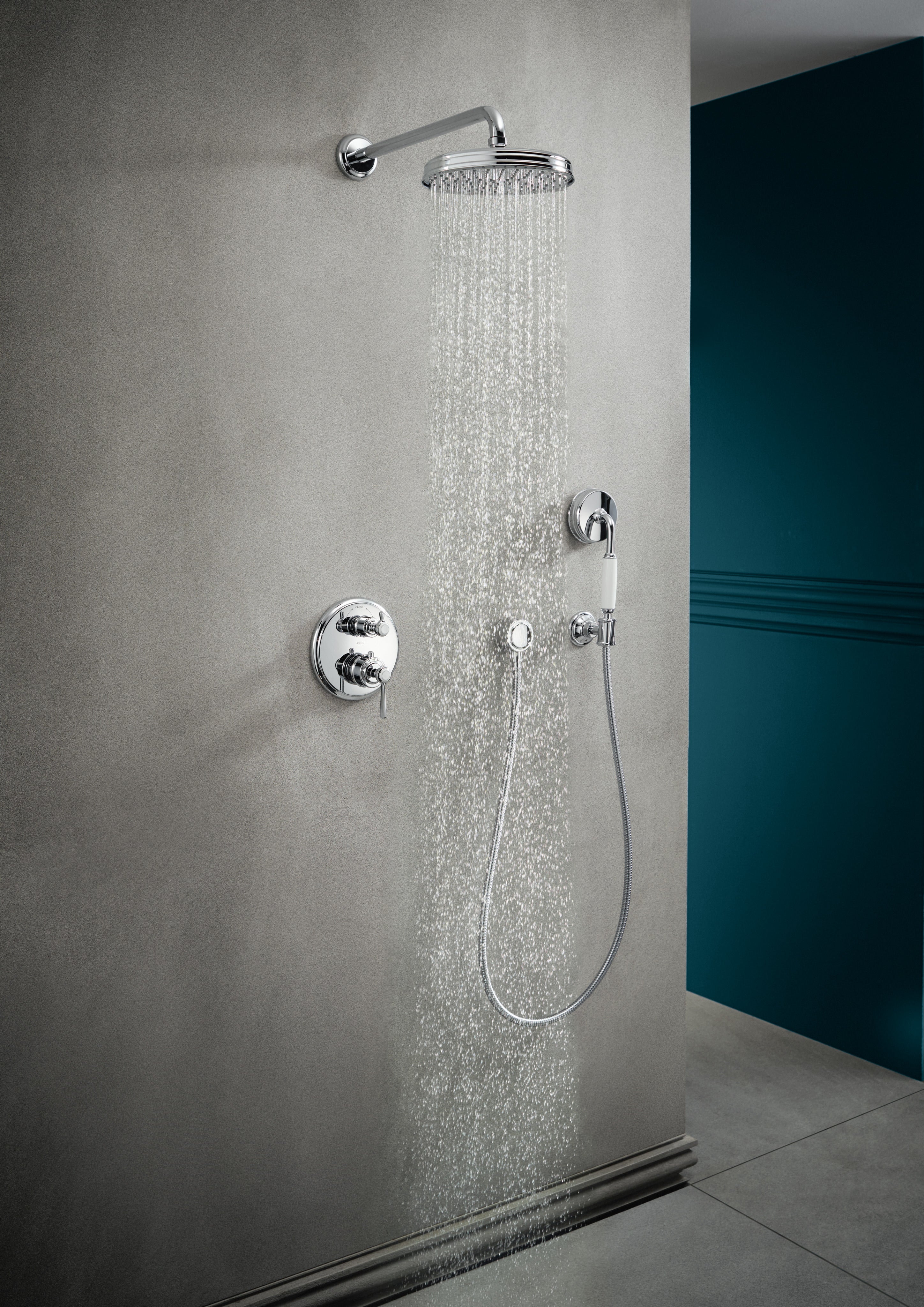 AXOR Montreux Wall Outlet with Non-Return Valve from Brandt in Chrome finish