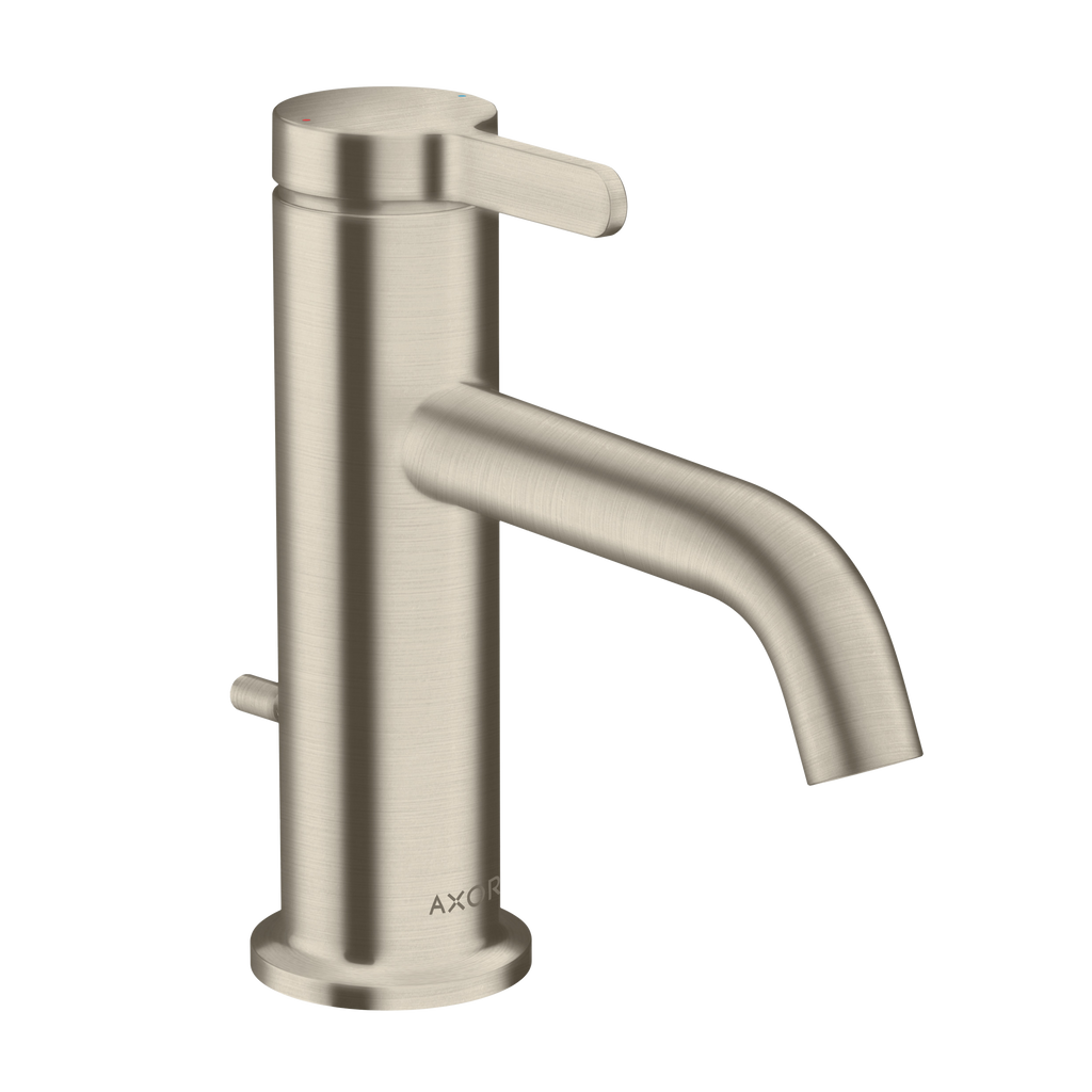 AXOR One Single Lever Handle Basin Mixer Faucet 70 with Pop-Up Waste Set from Brandt in Brushed Nickel finish