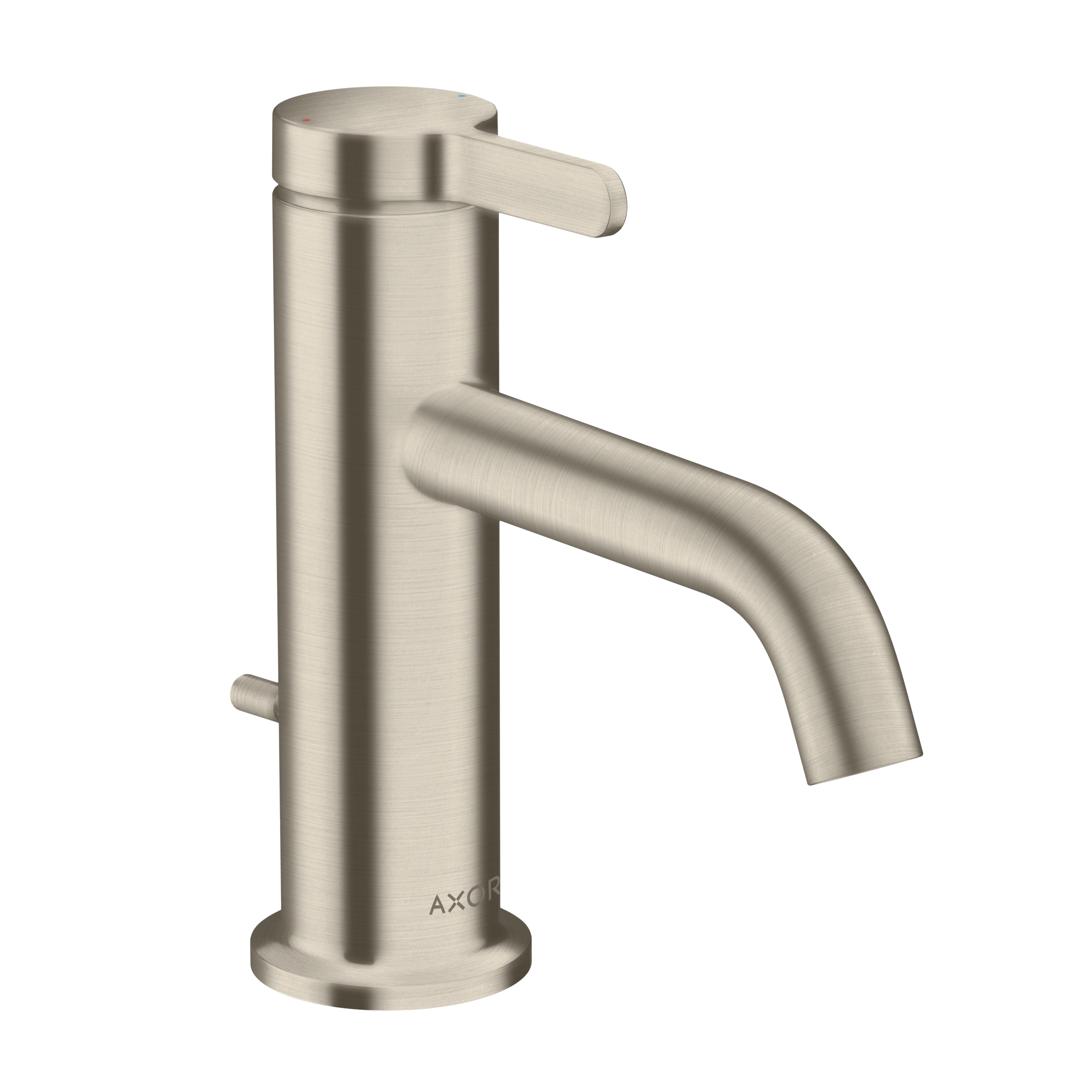 AXOR One Single Lever Handle Basin Mixer Faucet 70 with Pop-Up Waste Set from Brandt in Brushed Nickel finish