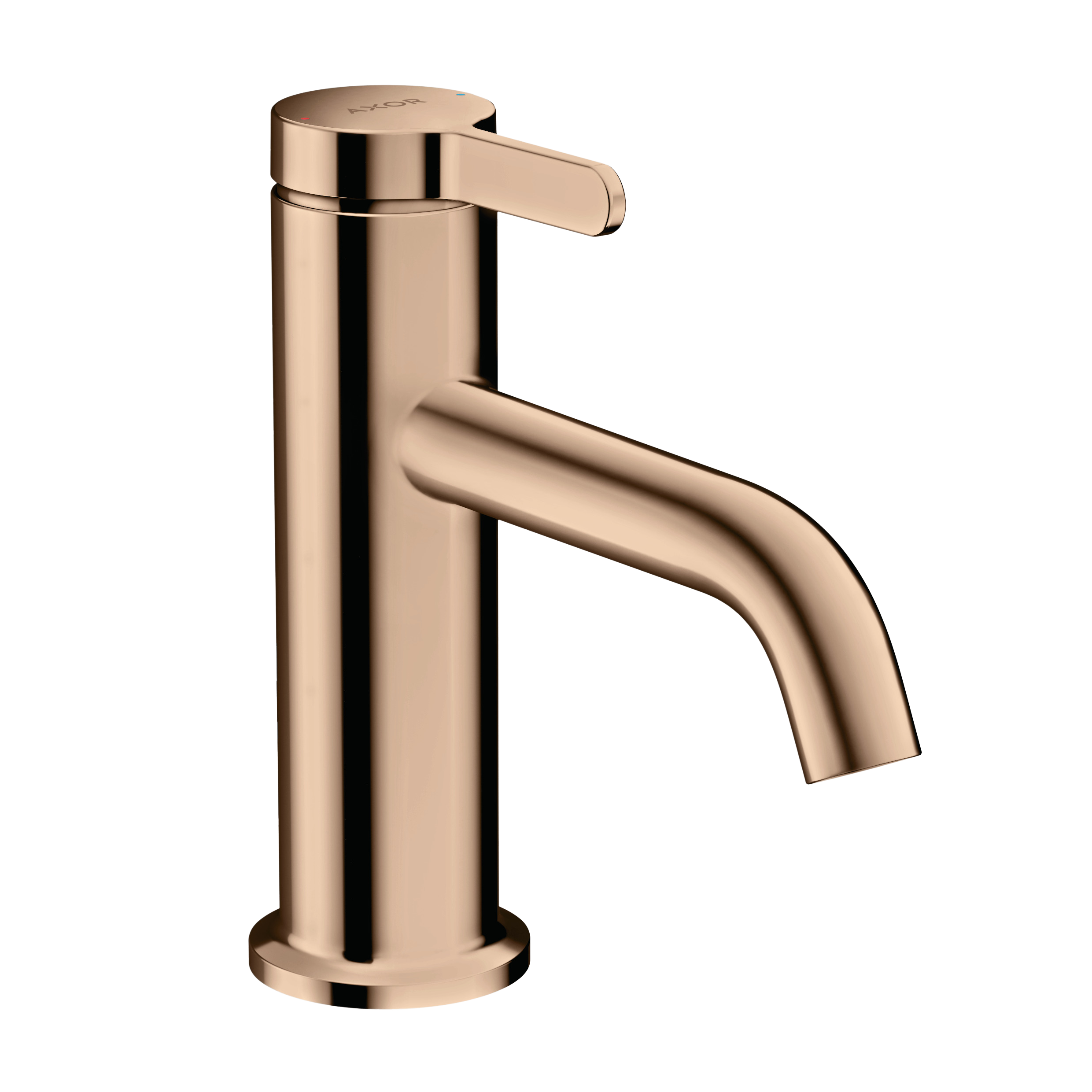 AXOR One Single Lever Handle Basin Mixer Faucet 70 with Open Waste Set from Brandt in Polished Red Gold finish
