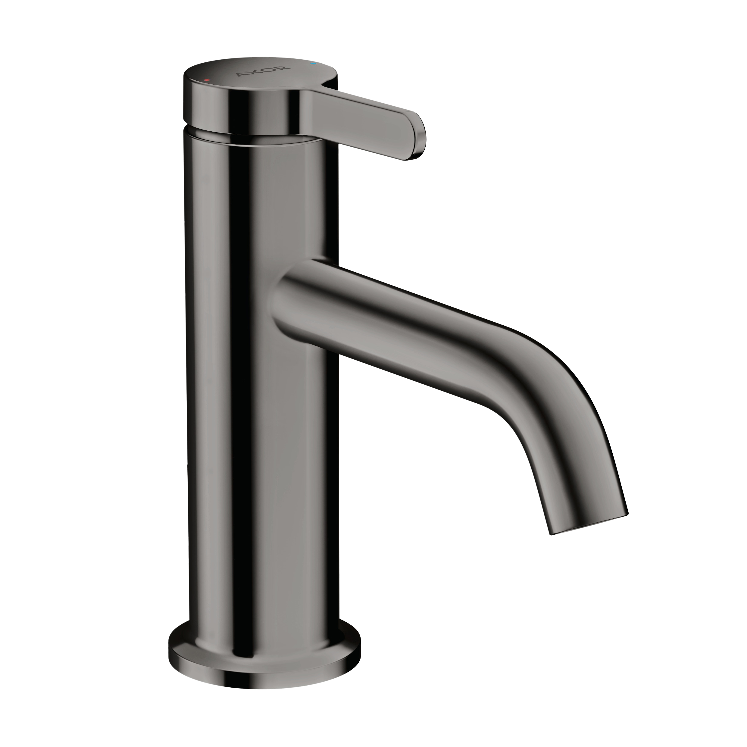 AXOR One Single Lever Handle Basin Mixer Faucet 70 with Open Waste Set from Brandt in Polished Black Chrome finish