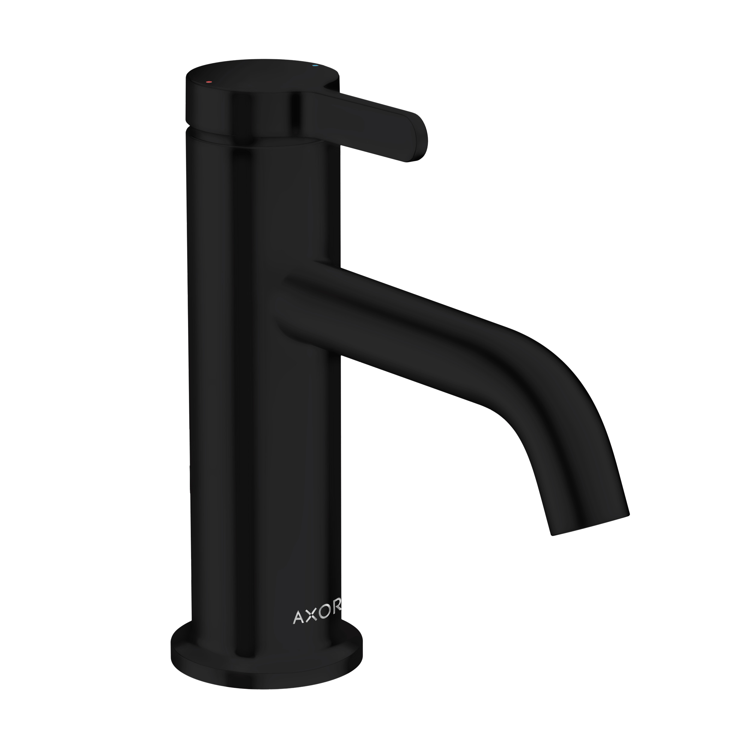 AXOR One Single Lever Handle Basin Mixer Faucet 70 with Open Waste Set from Brandt in Matt Black finish