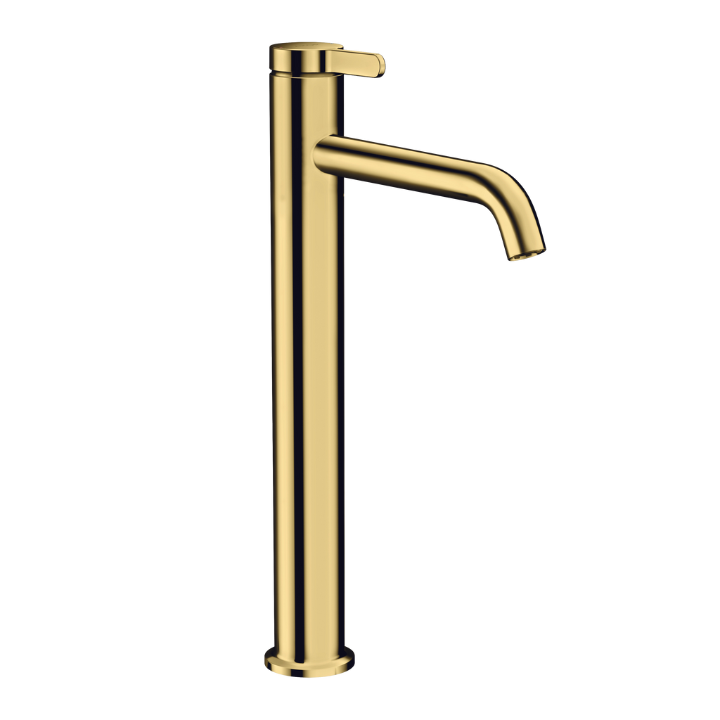 AXOR One Single Lever Handle Basin Mixer Faucet 260 with Open Waste Set from Brandt in Polished Gold Optic finish