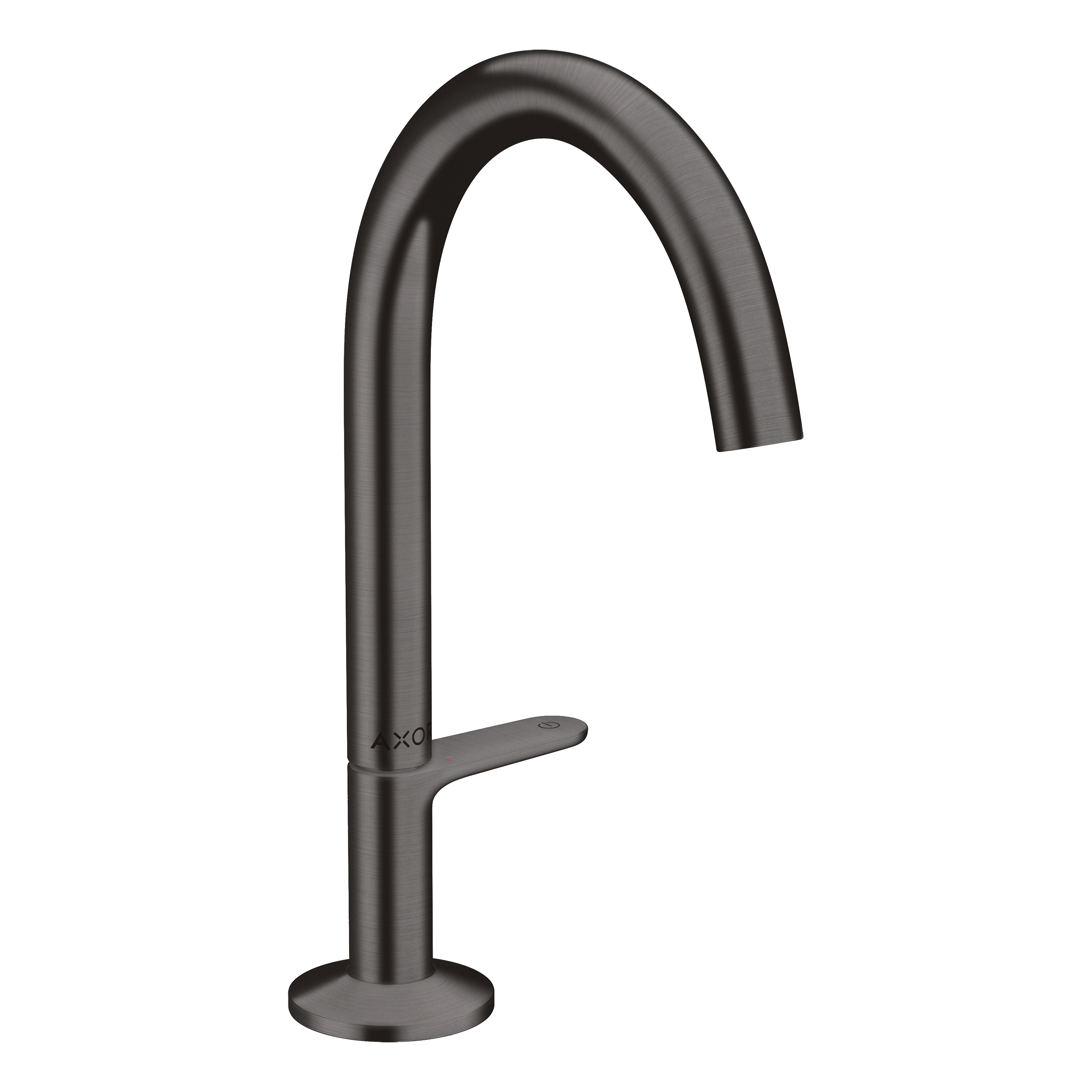 AXOR One Basin Mixer Faucet Select 170 with Push-Open Waste Set from Brandt in Brushed Black Chrome finish