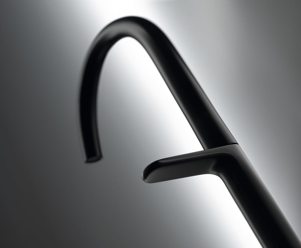AXOR One Basin Mixer Faucet Select 170 with Push-Open Waste Set from Brandt in Matt Black finish