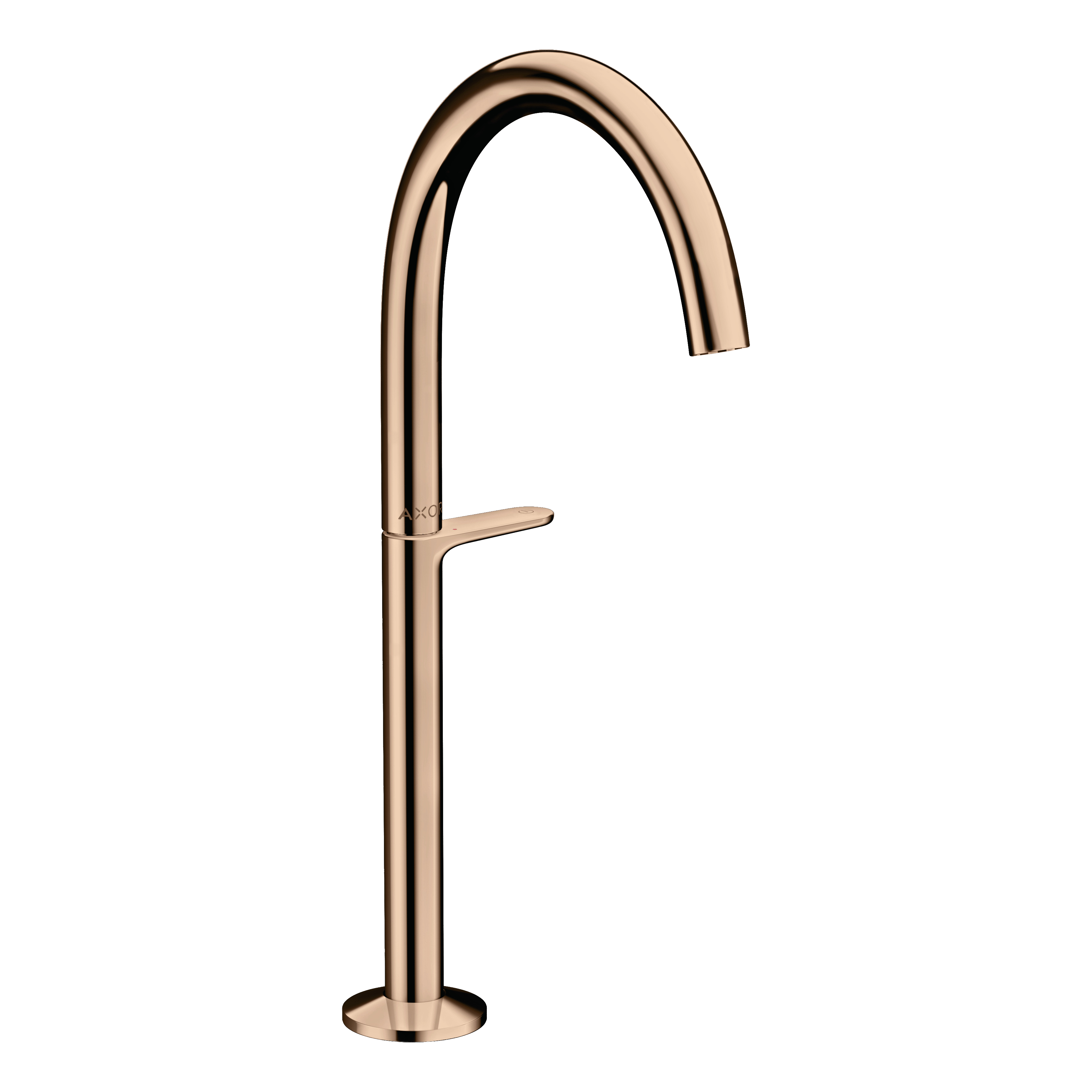AXOR One Basin Mixer Faucet Select 260 with Push-Open Waste Set from Brandt in Polished Red Gold finish