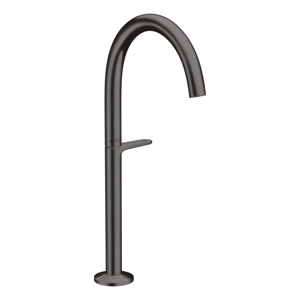 AXOR One Basin Mixer Faucet Select 260 with Push-Open Waste Set from Brandt in Brushed Black Chrome finish