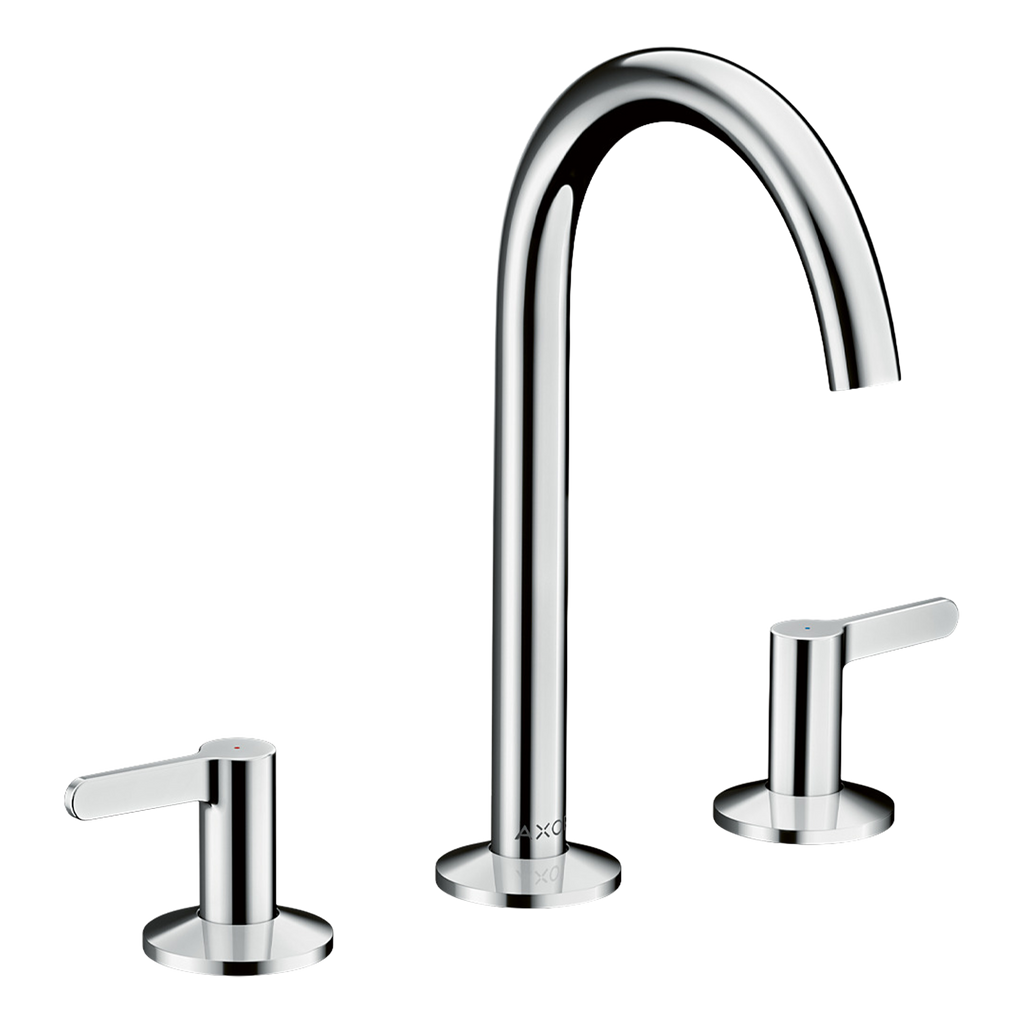 AXOR One 3-Hole Basin Mixer Faucet 170 with Push-Open Waste Set from Brandt in Chrome finish