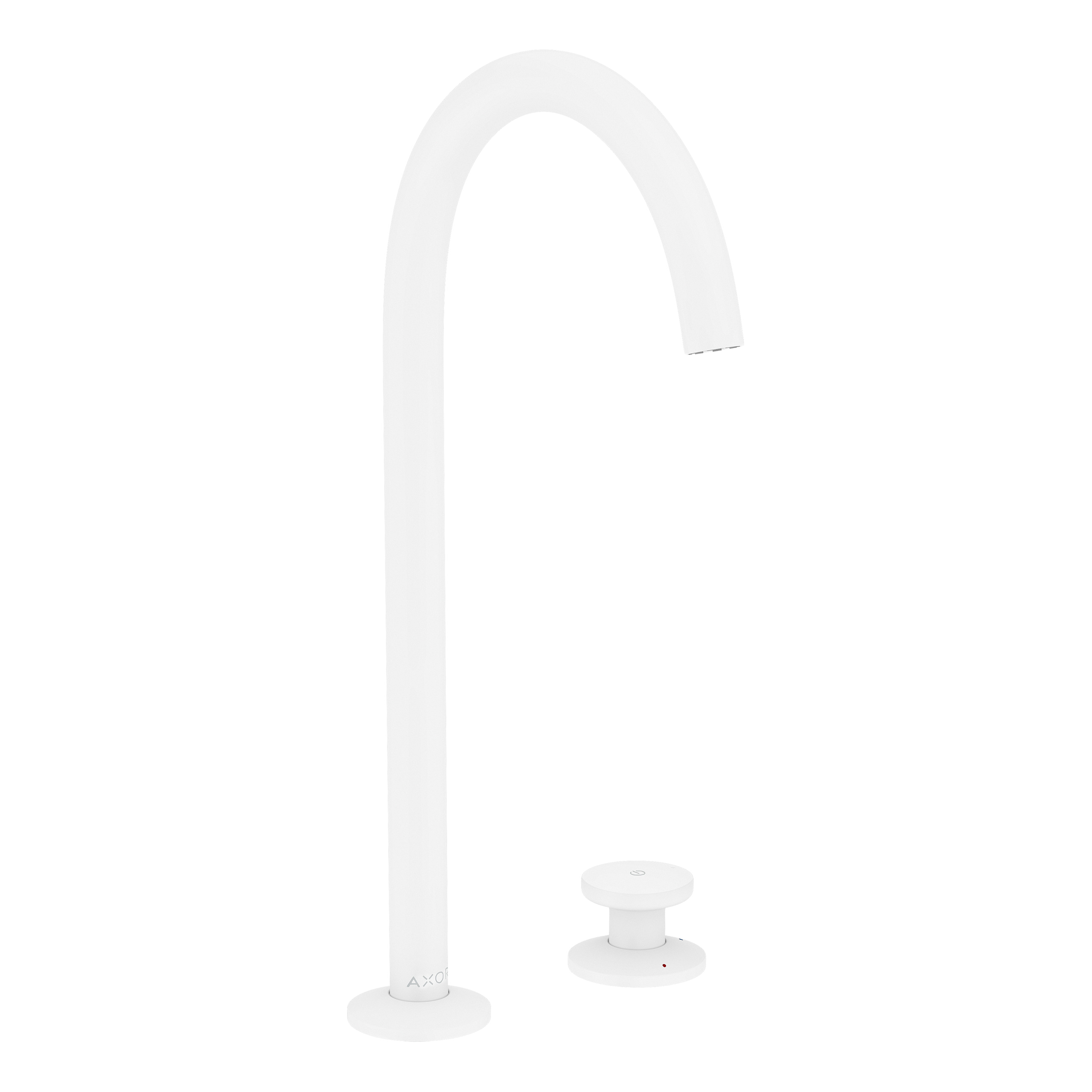 AXOR One 2-Hole Basin Mixer Faucet Select 260 with Push-Open Waste Set from Brandt in Matt White finish