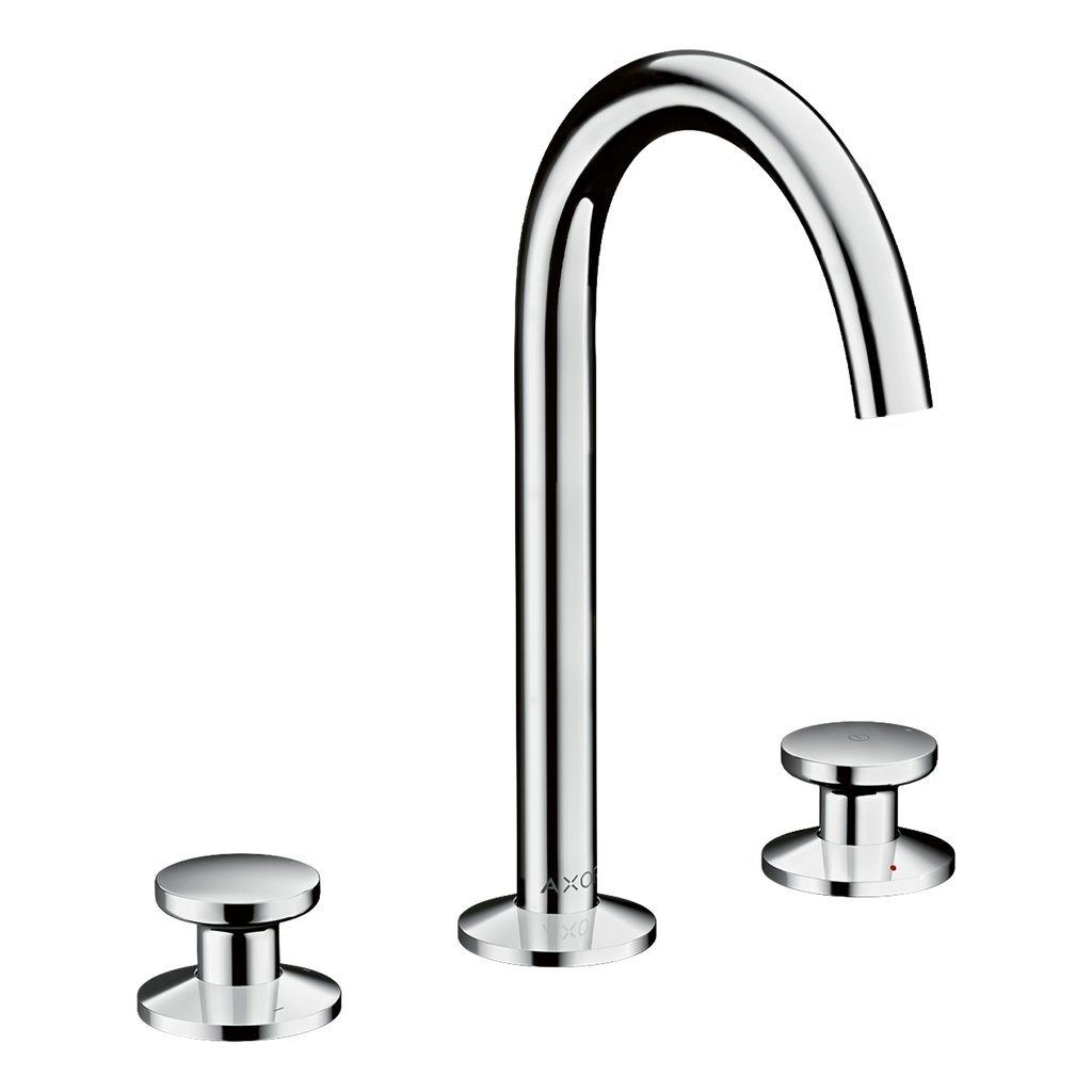 AXOR One 3-Hole Basin Mixer Faucet Select 170 with Push-Open Waste Set from Brandt in Chrome finish