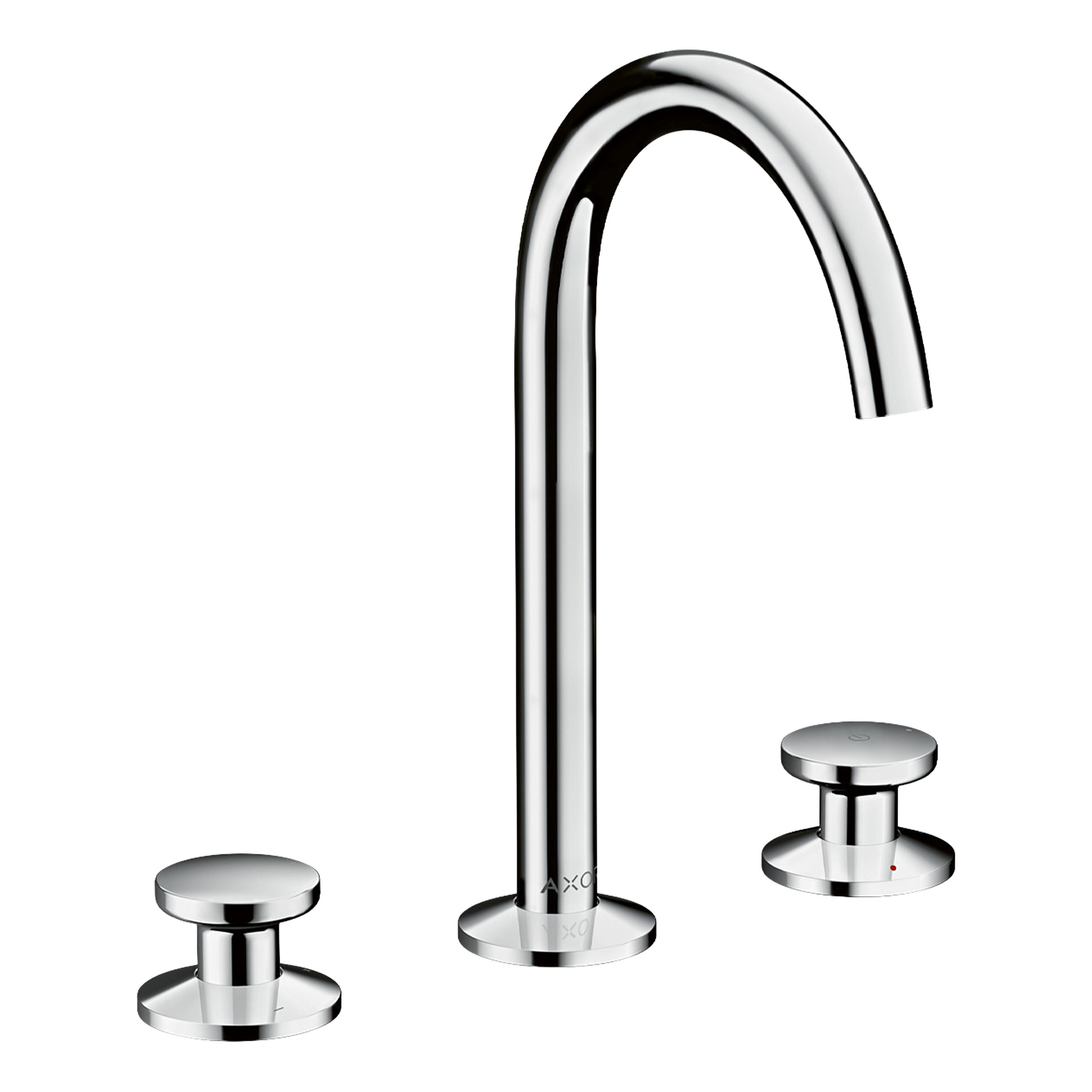 AXOR One 3-Hole Basin Mixer Faucet Select 170 with Push-Open Waste Set from Brandt in Chrome finish