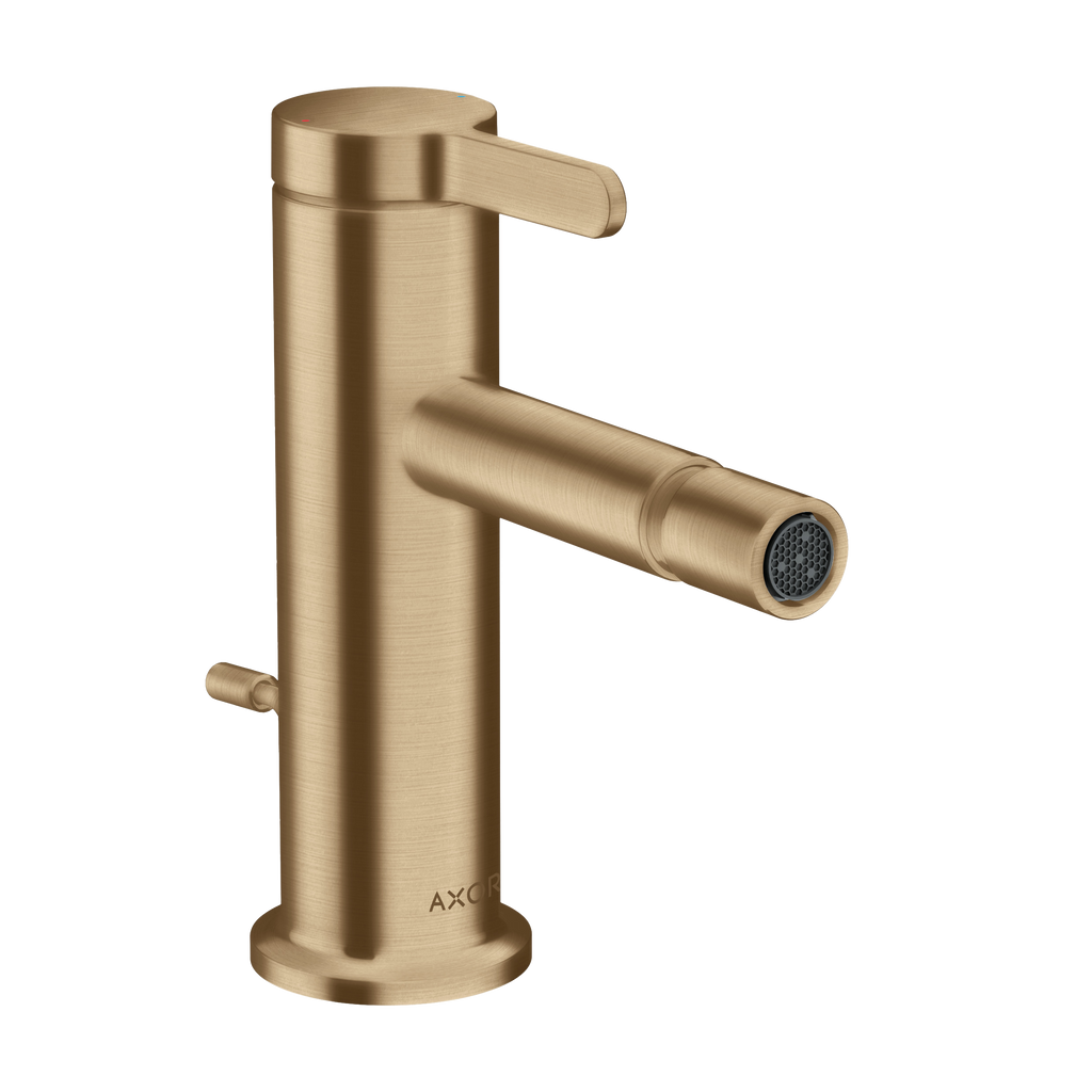 AXOR One Single Lever Handle Bidet Mixer Faucet with Pop-Up Waste from Brandt in Brushed Bronze finish