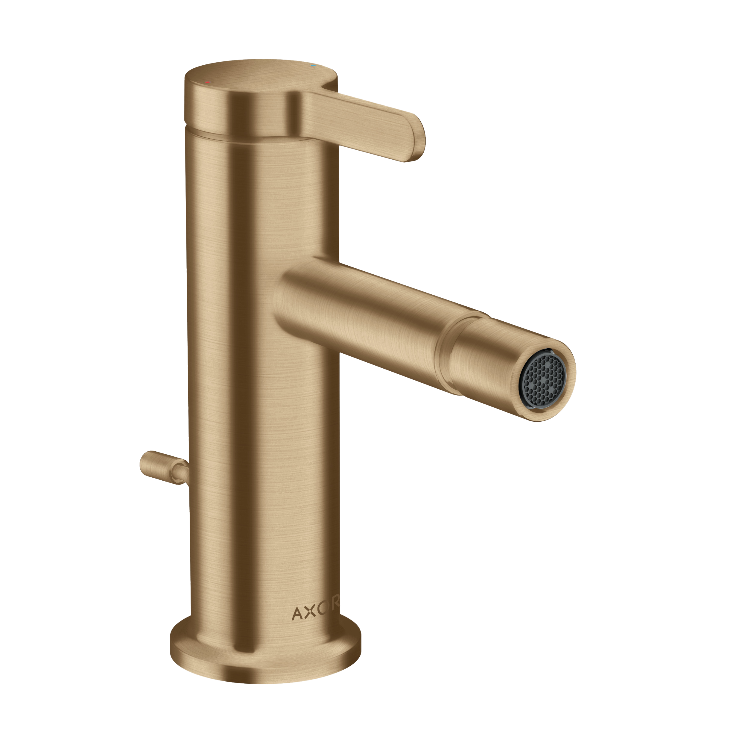 AXOR One Single Lever Handle Bidet Mixer Faucet with Pop-Up Waste from Brandt in Brushed Bronze finish