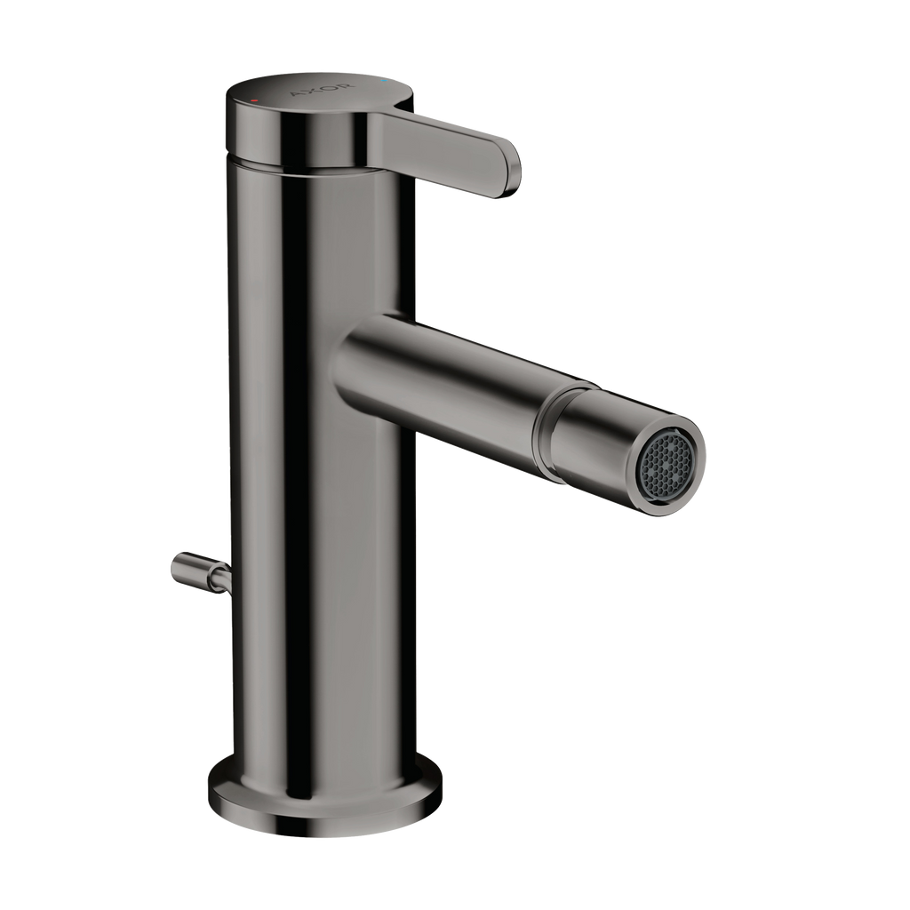AXOR One Single Lever Handle Bidet Mixer Faucet with Pop-Up Waste from Brandt in Polished Black Chrome finish